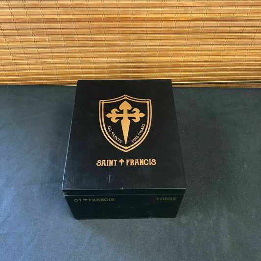 All Saints Cigars Saint Francis Huge Empty Wooden Cigar Box 5.5x7x4