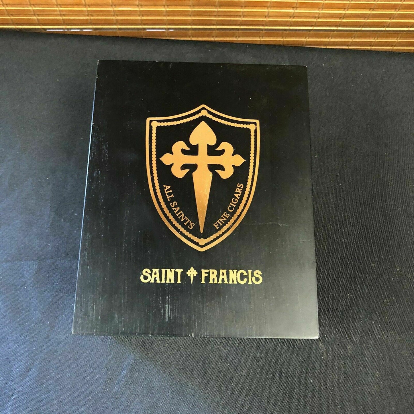 All Saints Cigars Saint Francis Huge Empty Wooden Cigar Box 5.5x7x4