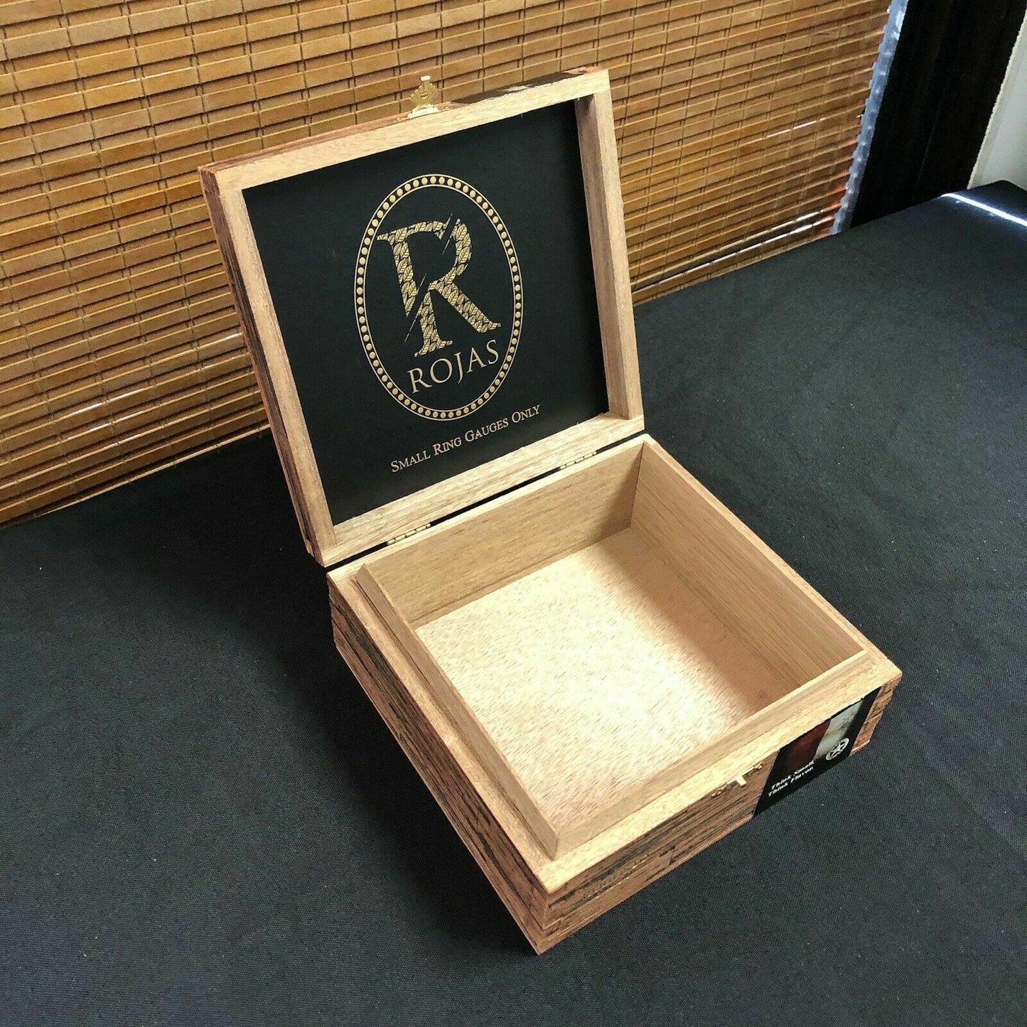 Rojas Robusto Maduro Empty Wooden Cigar Box 6.5x6x2.75