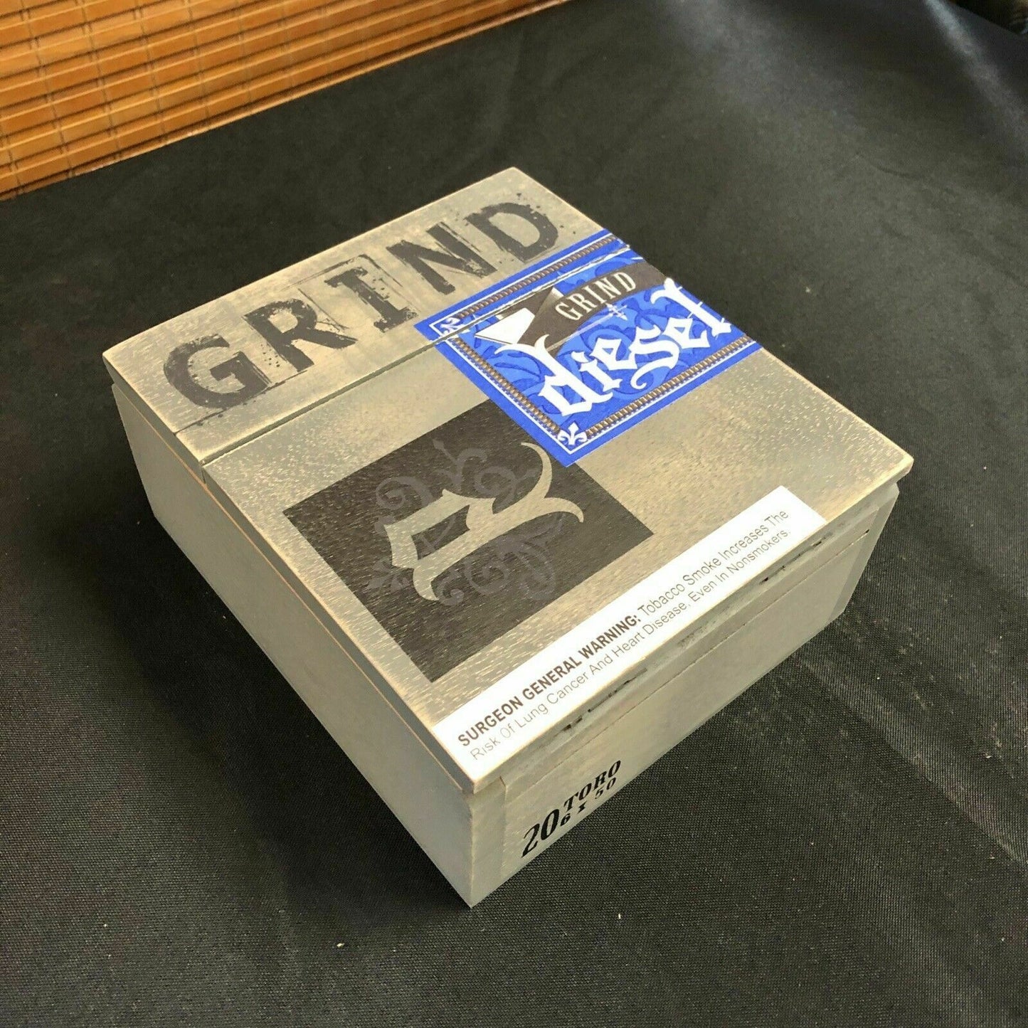 Diesel Grind Robusto Empty Wooden Cigar Box 6x6x3