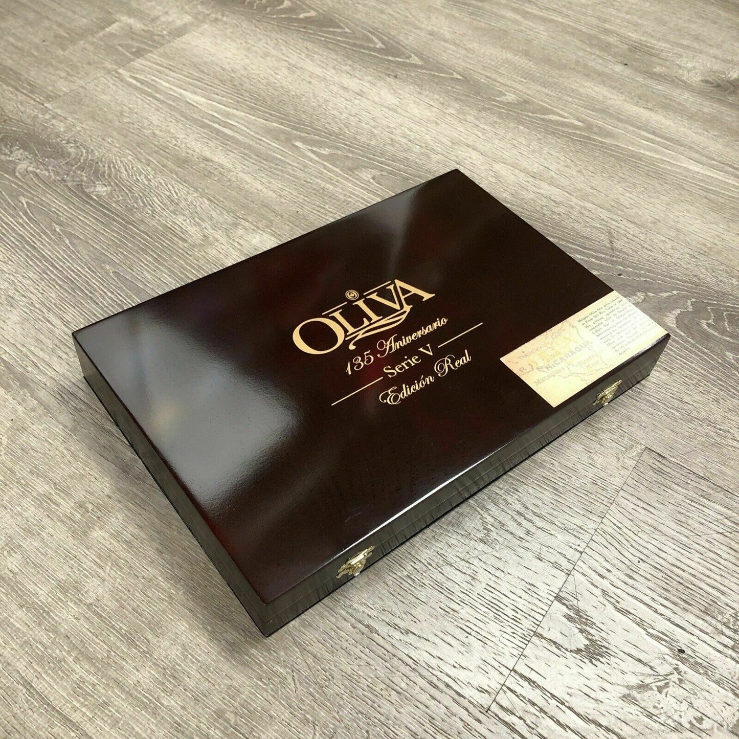 Oliva 135th Aniversario Empty Wooden Cigar Box 13.25x9x1.75