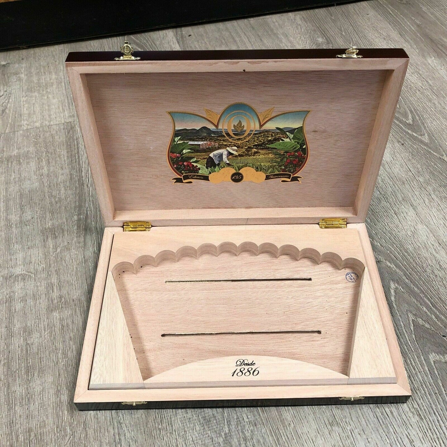 Oliva 135th Aniversario Empty Wooden Cigar Box 13.25x9x1.75