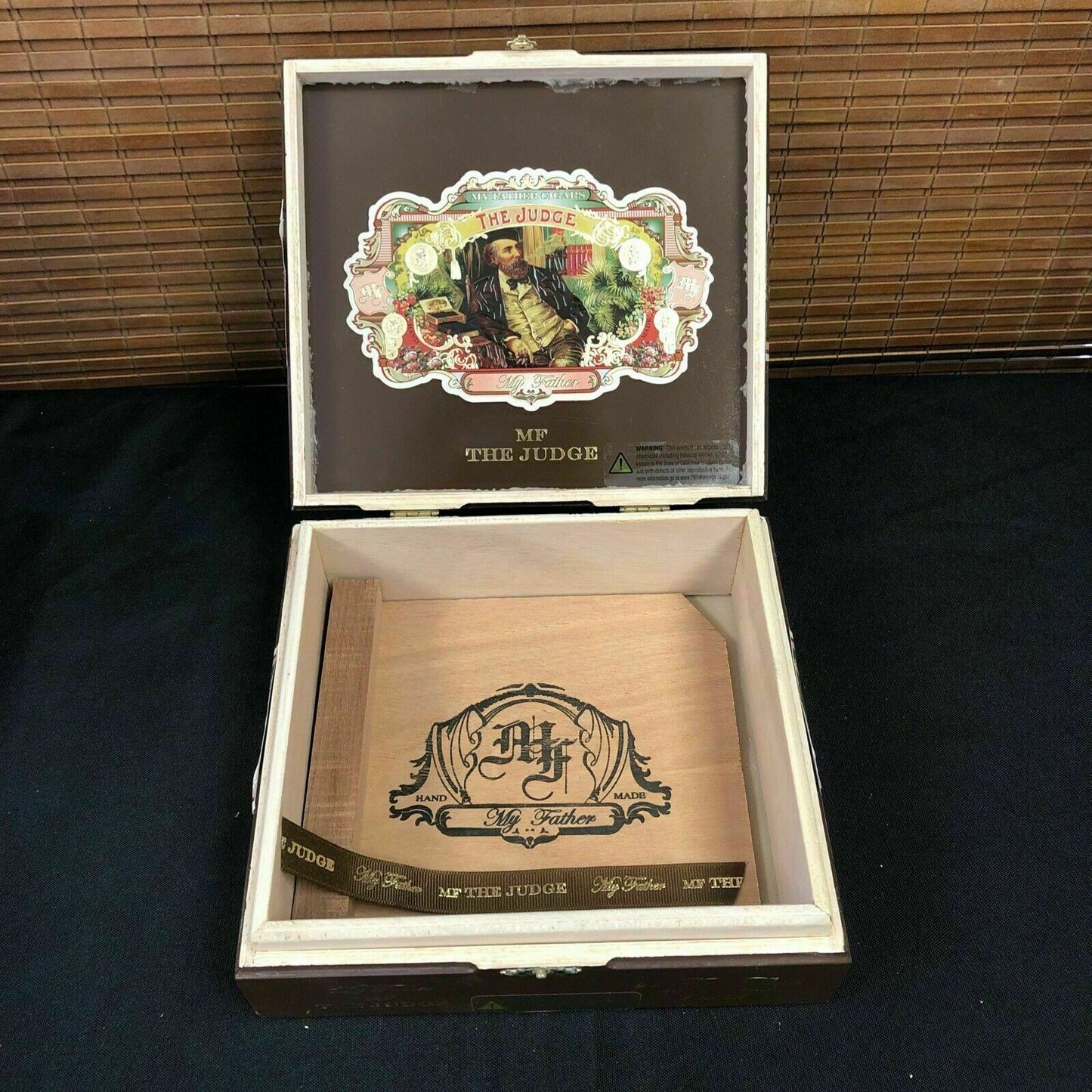 My Father Cigars The Judge Toro Empty Wooden Cigar Box 8x7.x2.5