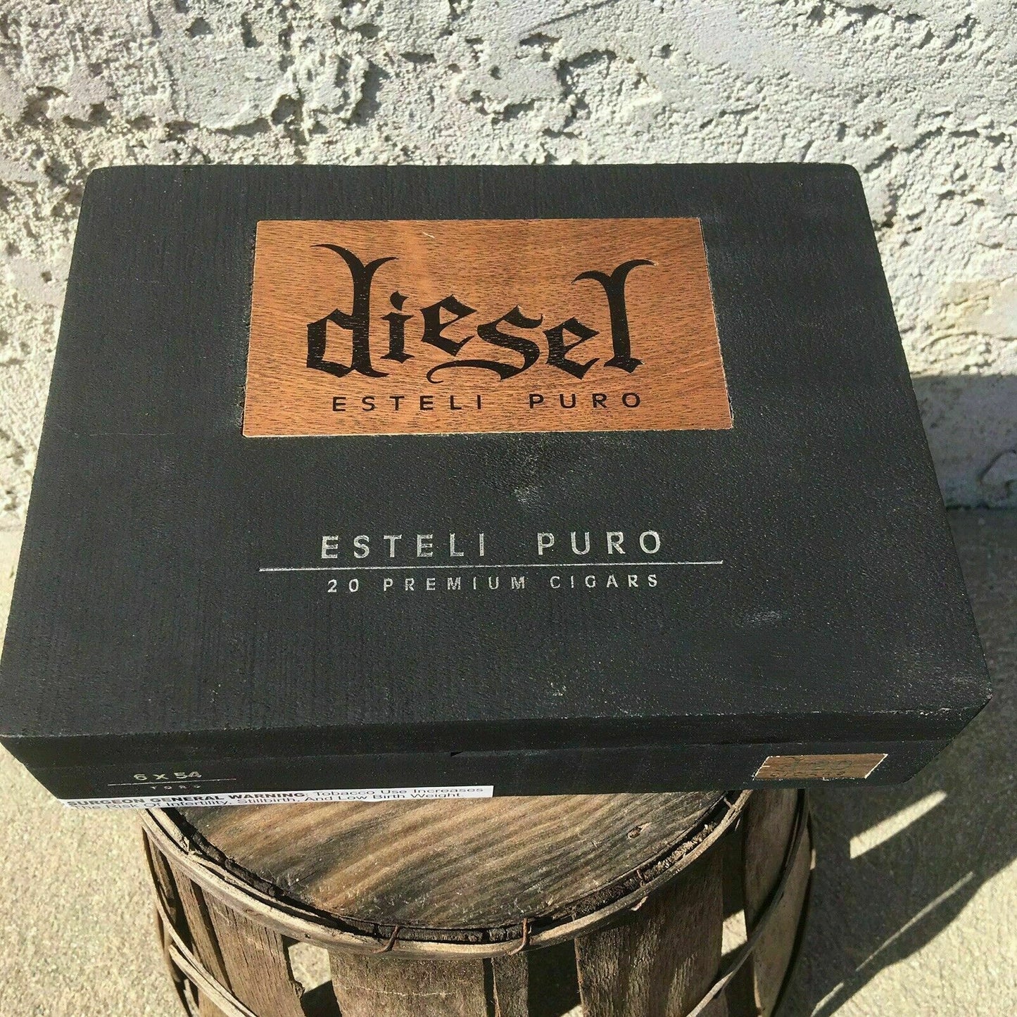 Diesel Esteli Puro Robusto Empty Wooden Cigar Box 9.5x6.5x2.5