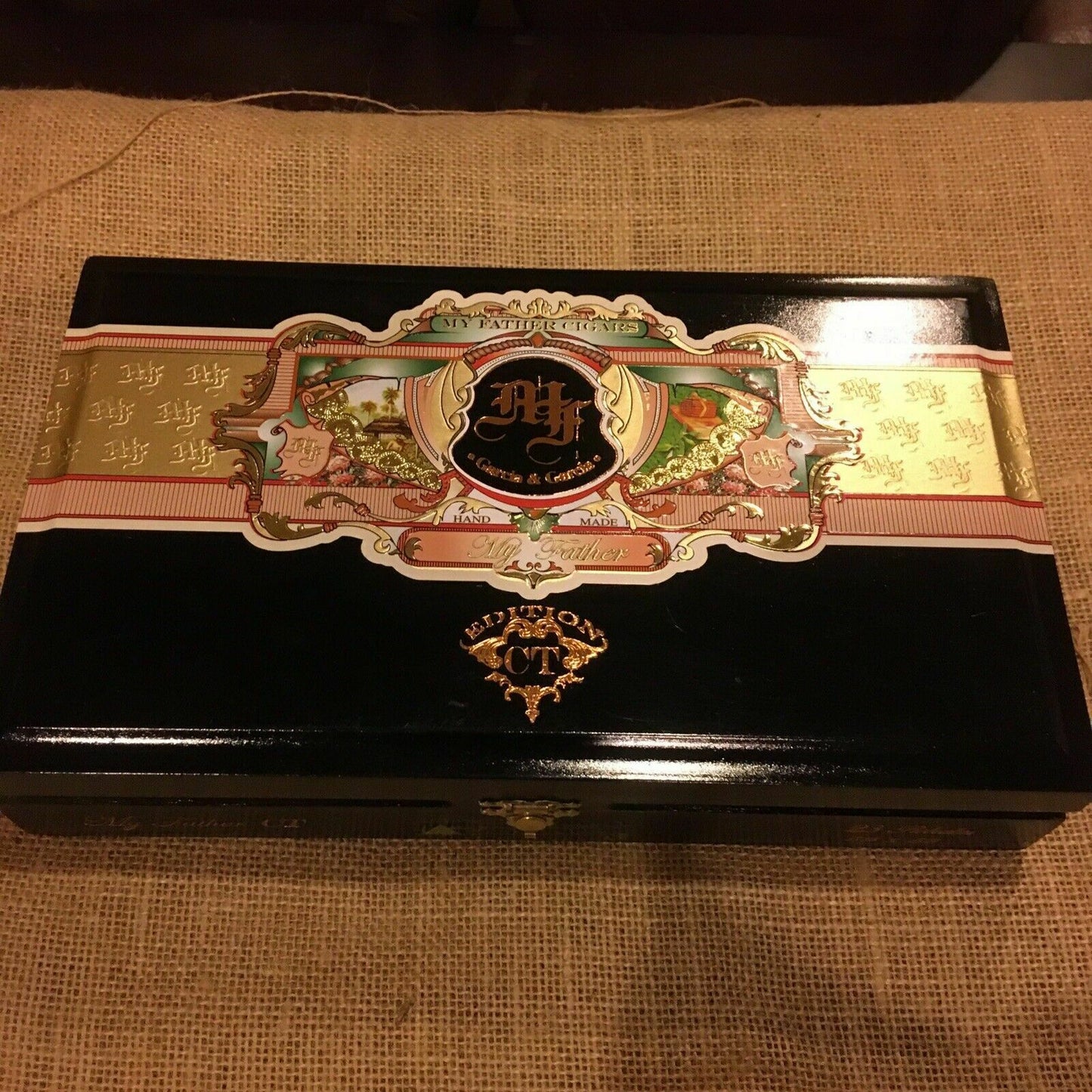 My Father Connecticut Robusto Empty Wooden Cigar Box 10.5x6.25x2