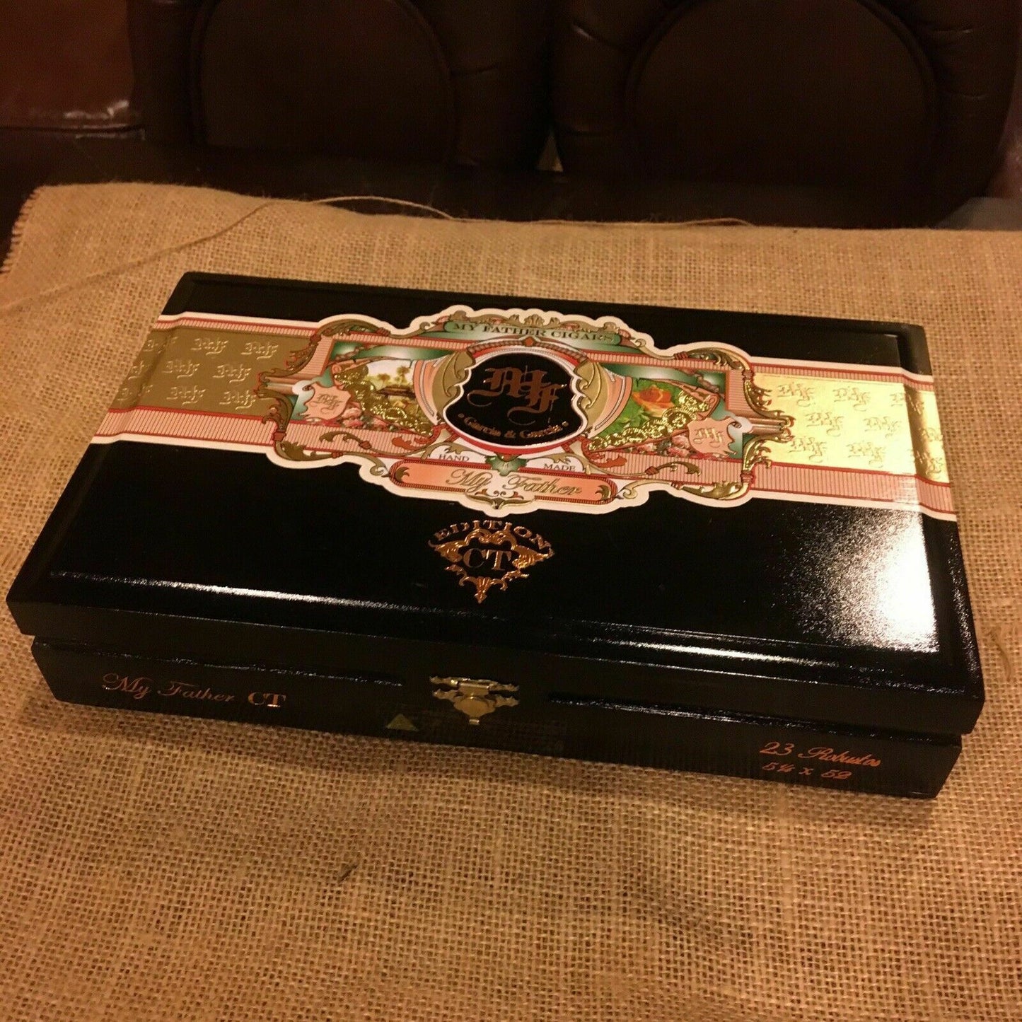 My Father Connecticut Robusto Empty Wooden Cigar Box 10.5x6.25x2