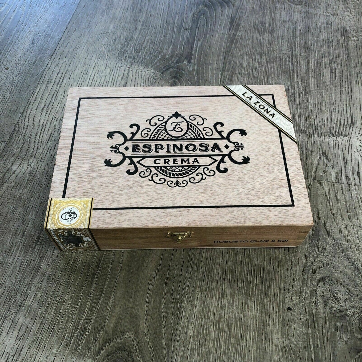 Espinosa Crema Robusto Empty Wooden Cigar Box 9x6.5x2