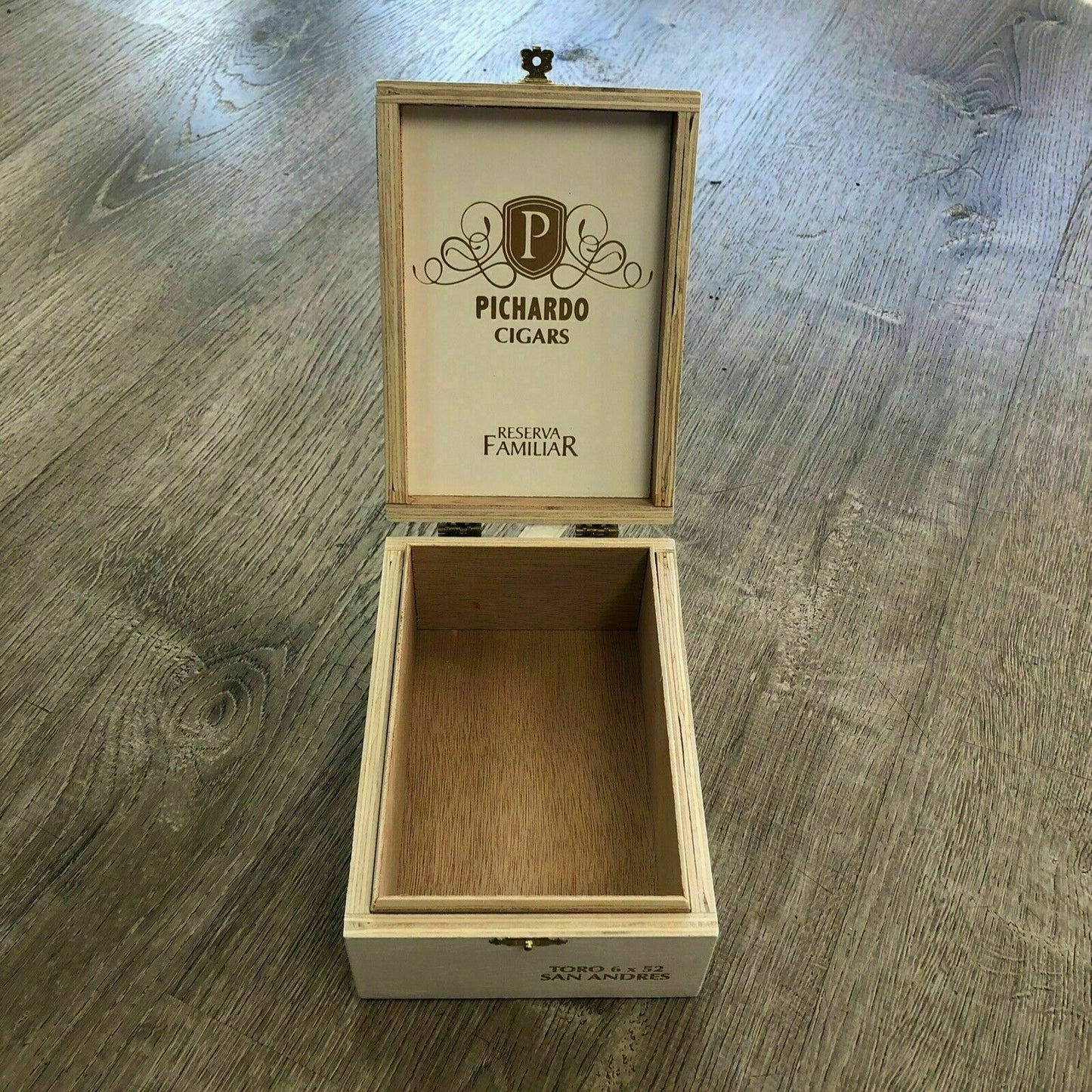 Pichardo Cigars Reserva Familiar Empty Wooden Cigar Box 5x7x3