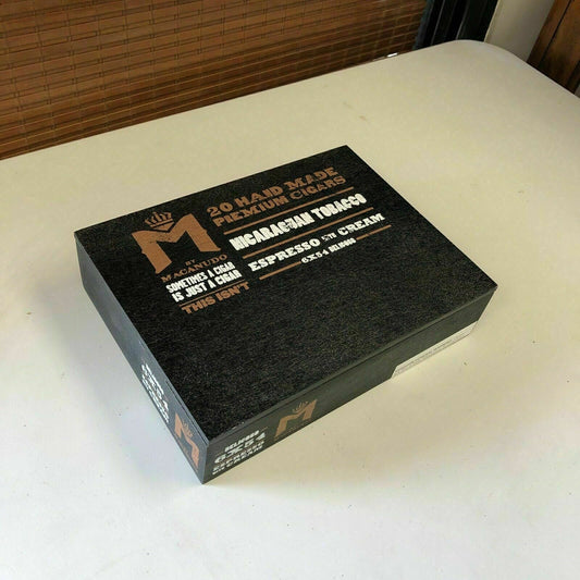 Macanudo Espresso With Cream Belicoso Empty Wooden Cigar Box 9x7x2