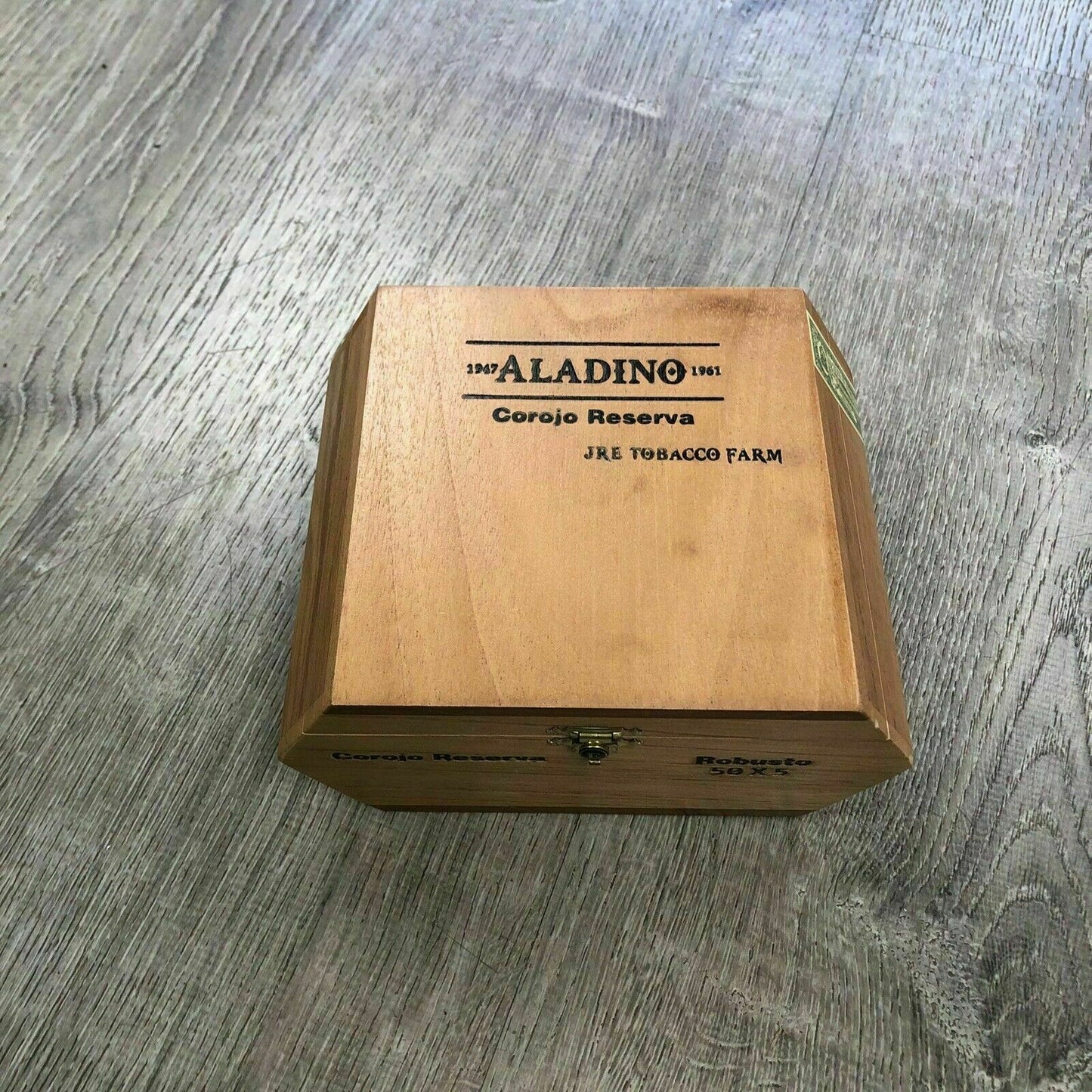 Aladino Corojo Reserva Robusto Empty Wooden Cigar Box 7x5.5x3