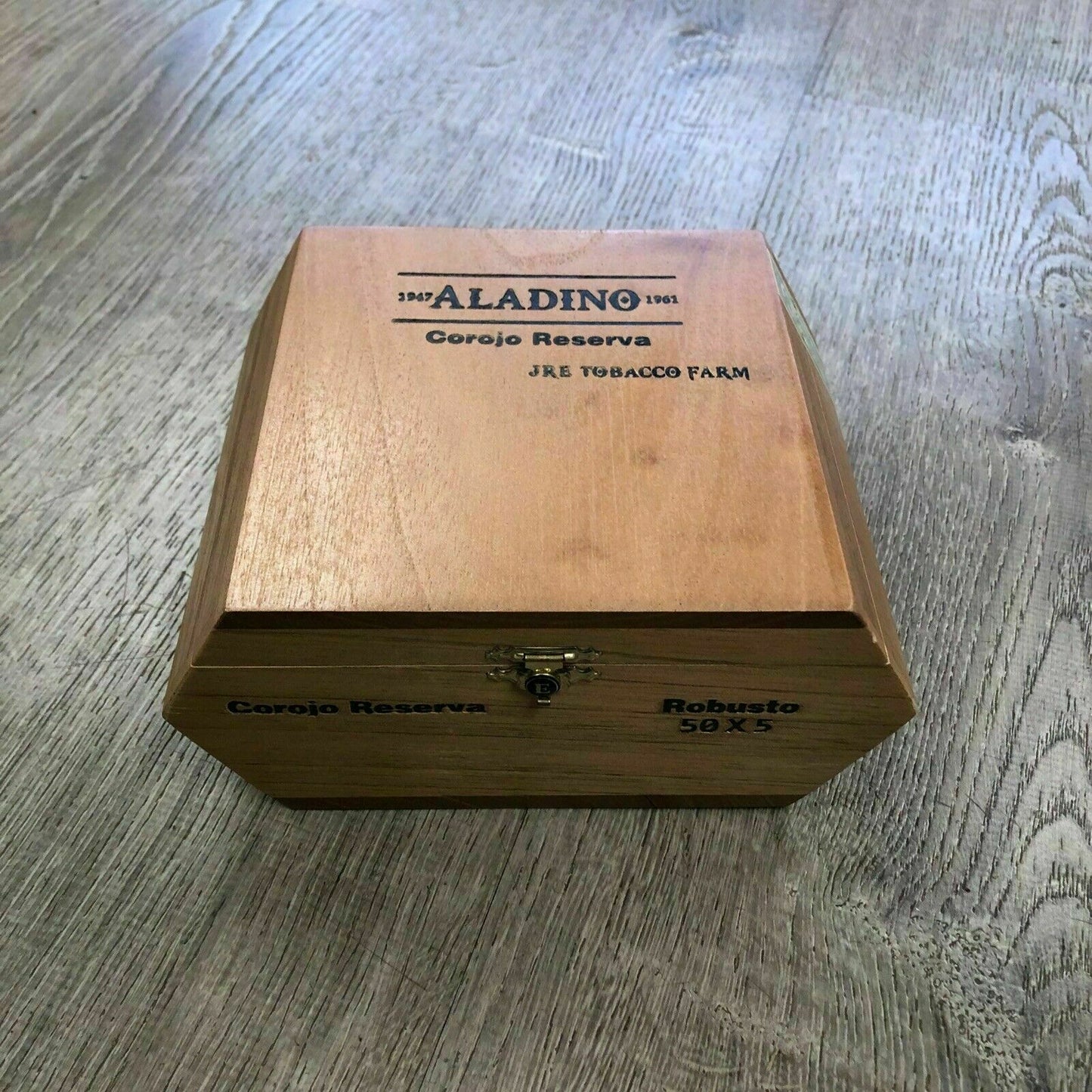 Aladino Corojo Reserva Robusto Empty Wooden Cigar Box 7x5.5x3