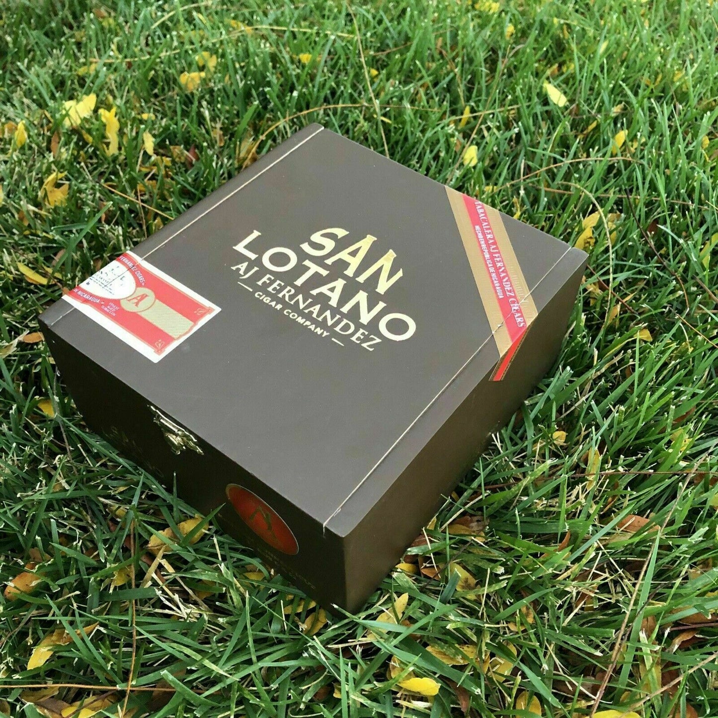 Aj Fernandez San Lotano Connecticut Robusto Empty Wooden Cigar Box 6.75x6x3