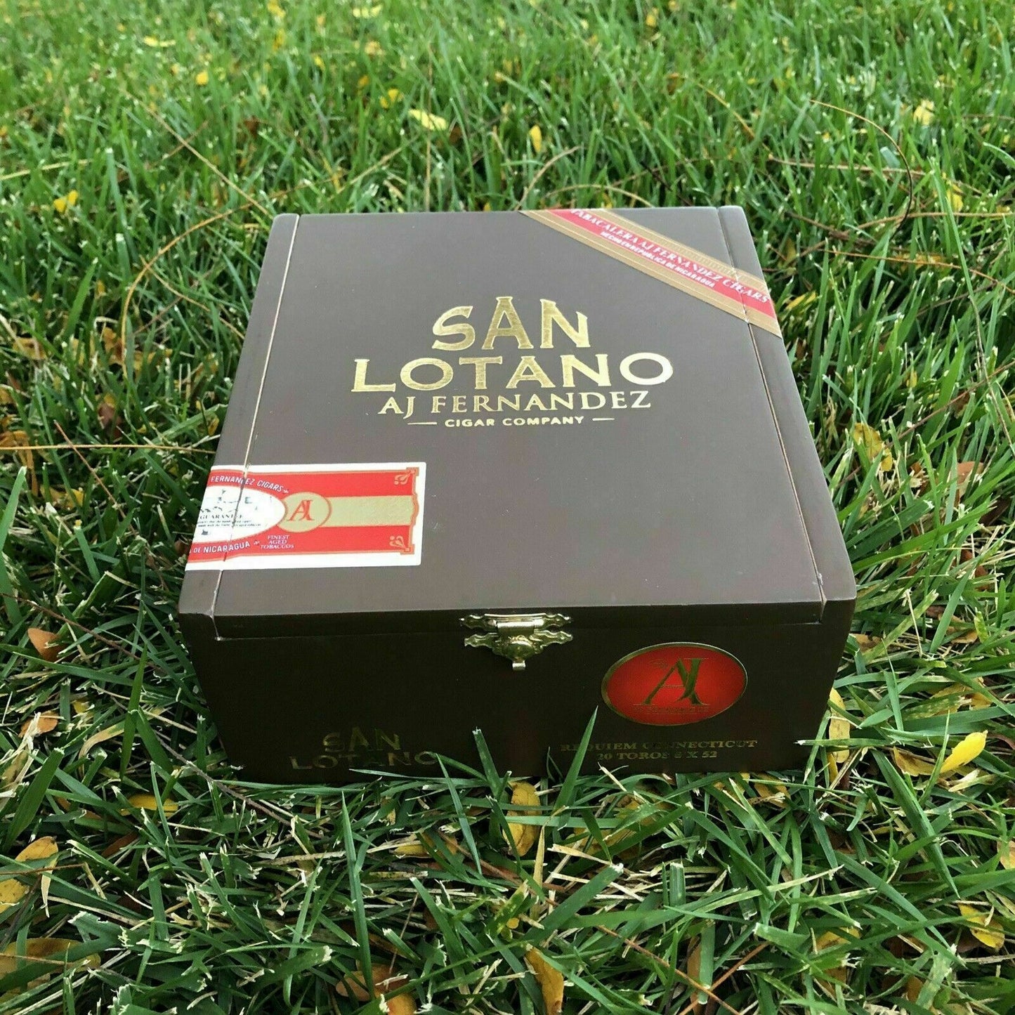 Aj Fernandez San Lotano Connecticut Robusto Empty Wooden Cigar Box 6.75x6x3