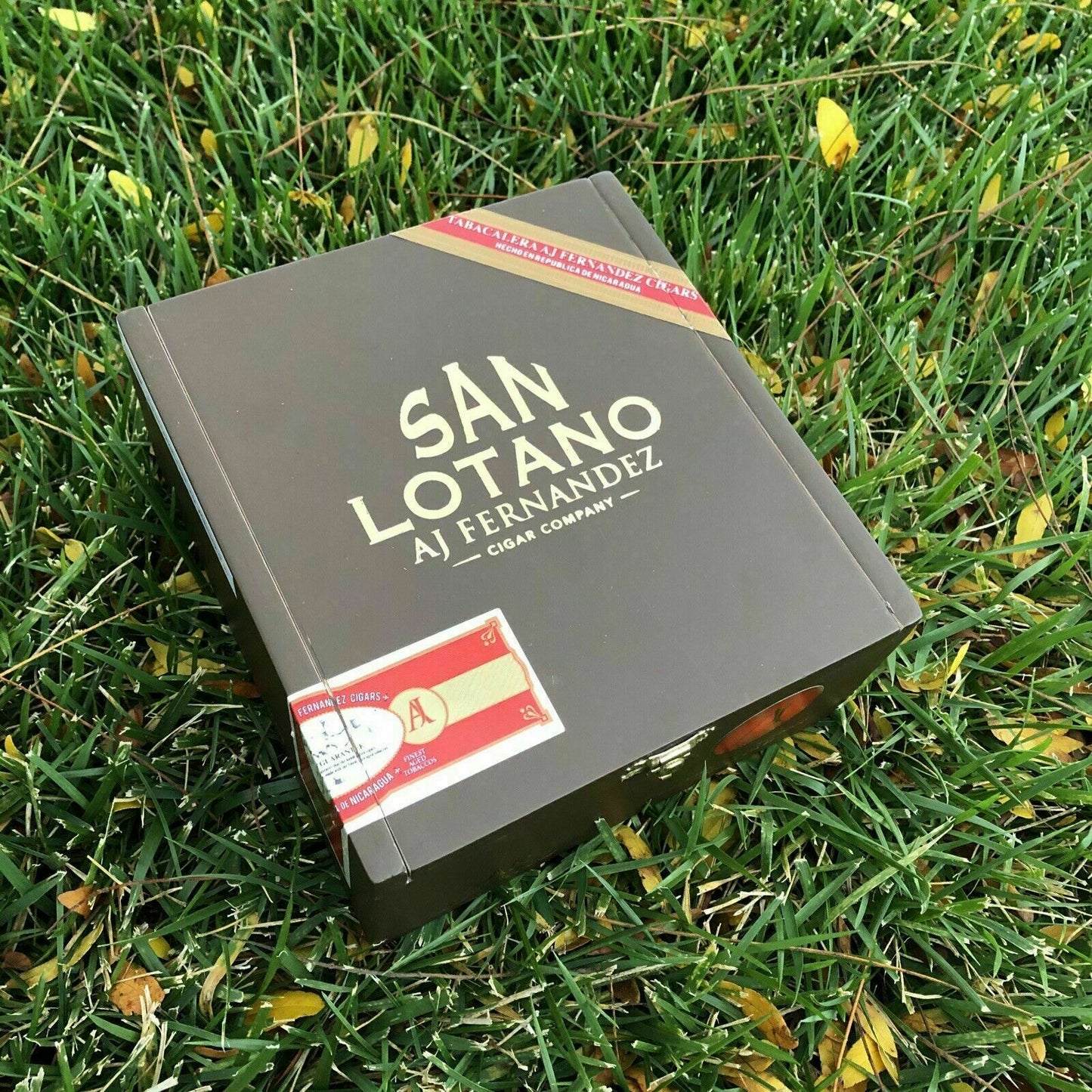 Aj Fernandez San Lotano Connecticut Robusto Empty Wooden Cigar Box 6.75x6x3