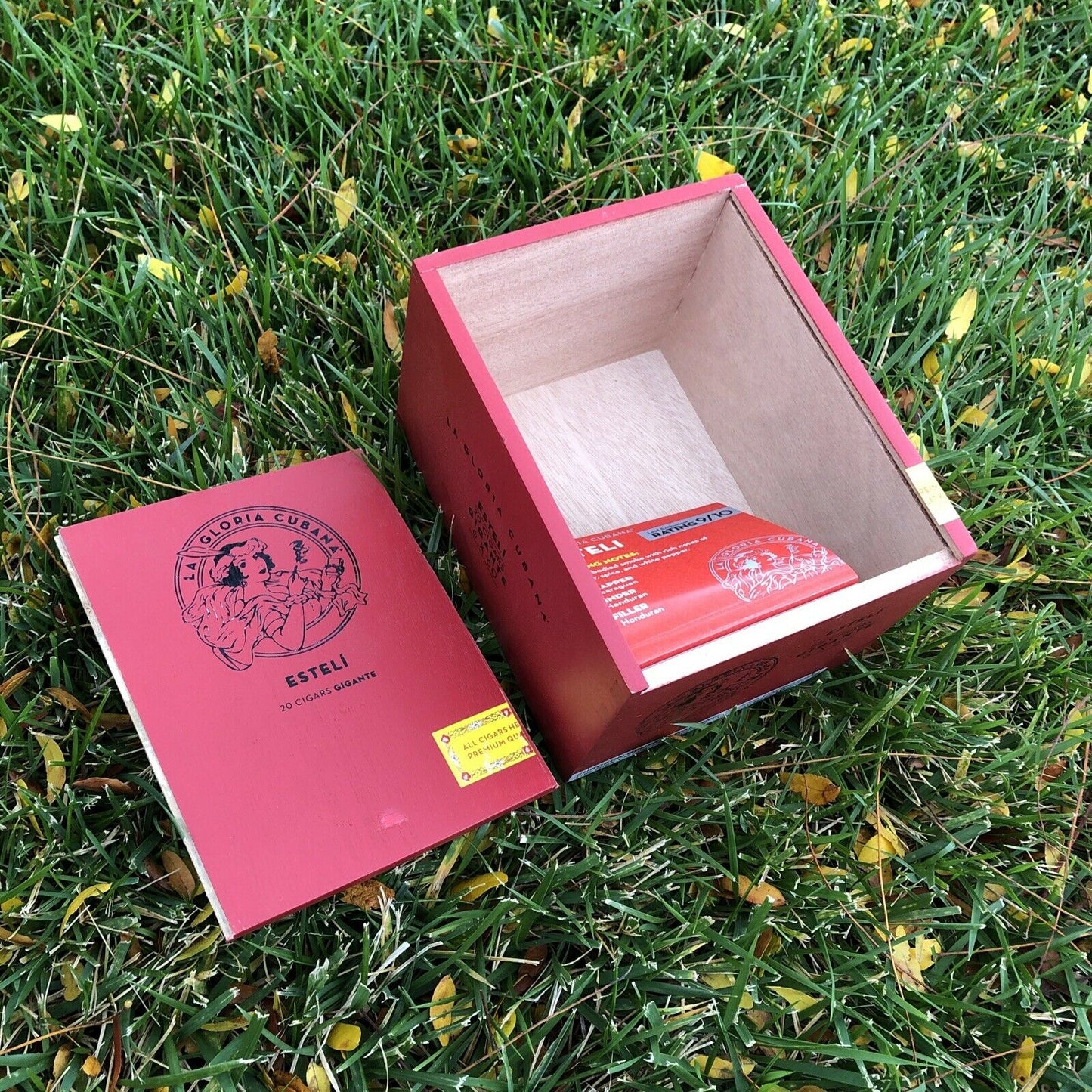 La Gloria Esteli Gigante Empty Wooden Cigar Box 5.5x6.75x4.5