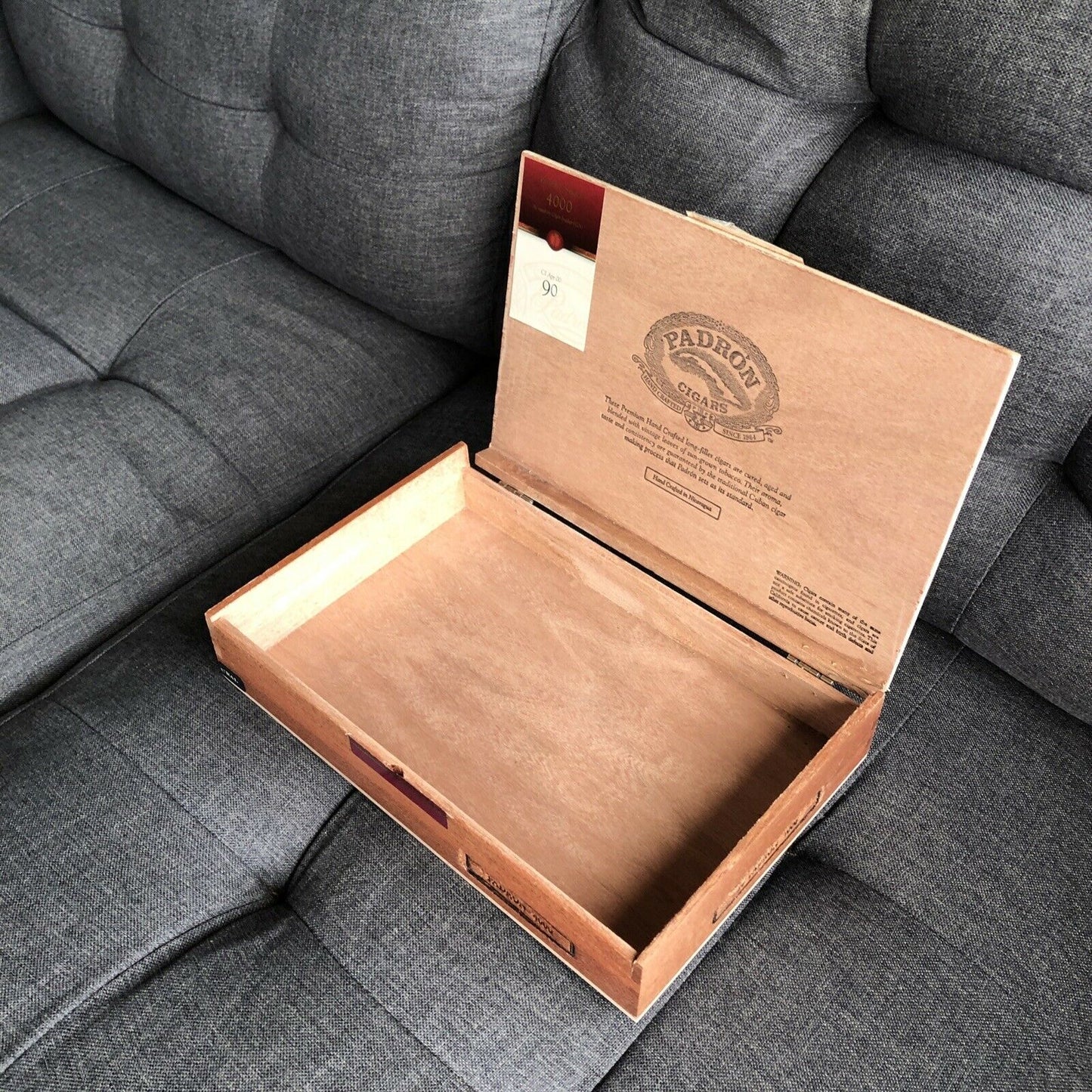 Padron 4000 Empty Wooden Cigar Box 11x7x2