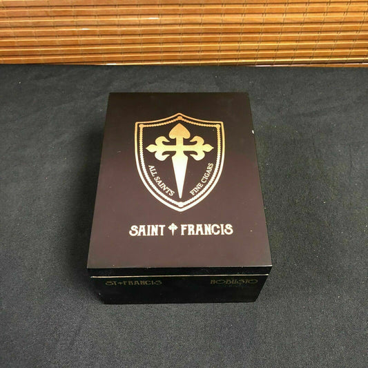 All Saints Cigars Saint Francis Toro Empty Wooden Cigar Box 5x7.5x3