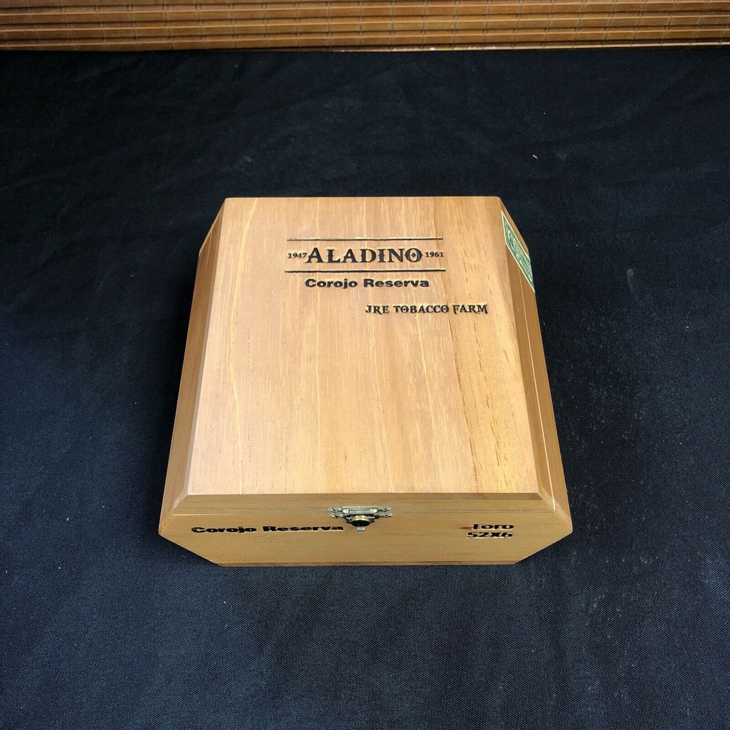 Aladino Corojo Reserva Toro Empty Wooden Cigar Box 7x5.5x3