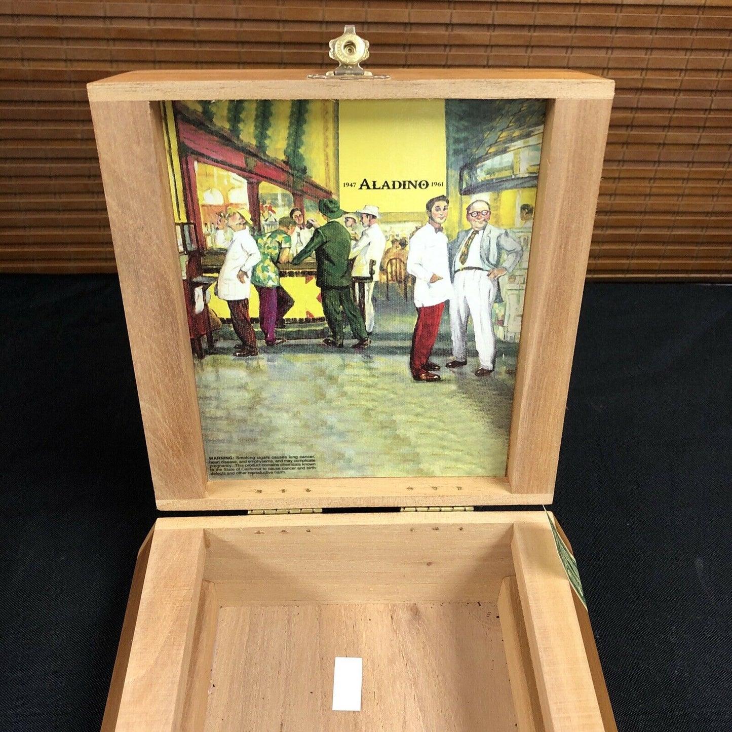 Aladino Corojo Reserva Toro Empty Wooden Cigar Box 7x5.5x3