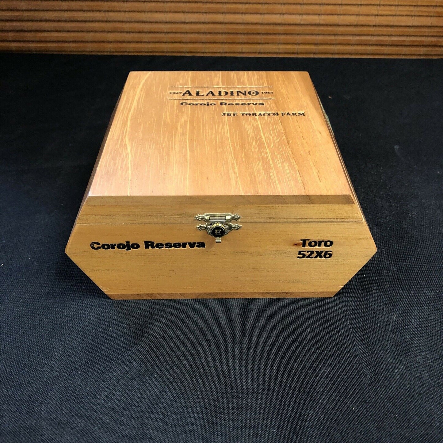 Aladino Corojo Reserva Toro Empty Wooden Cigar Box 7x5.5x3