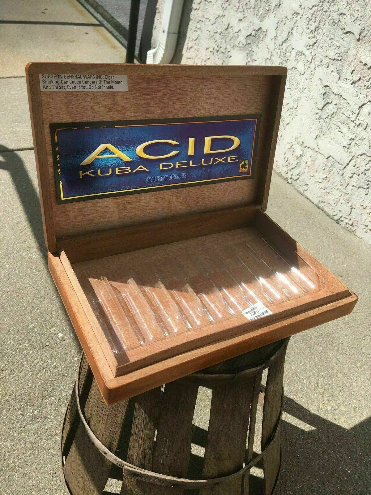 Acid Kuba Deluxe Empty Wooden Cigar Box 11.75x7.5x2