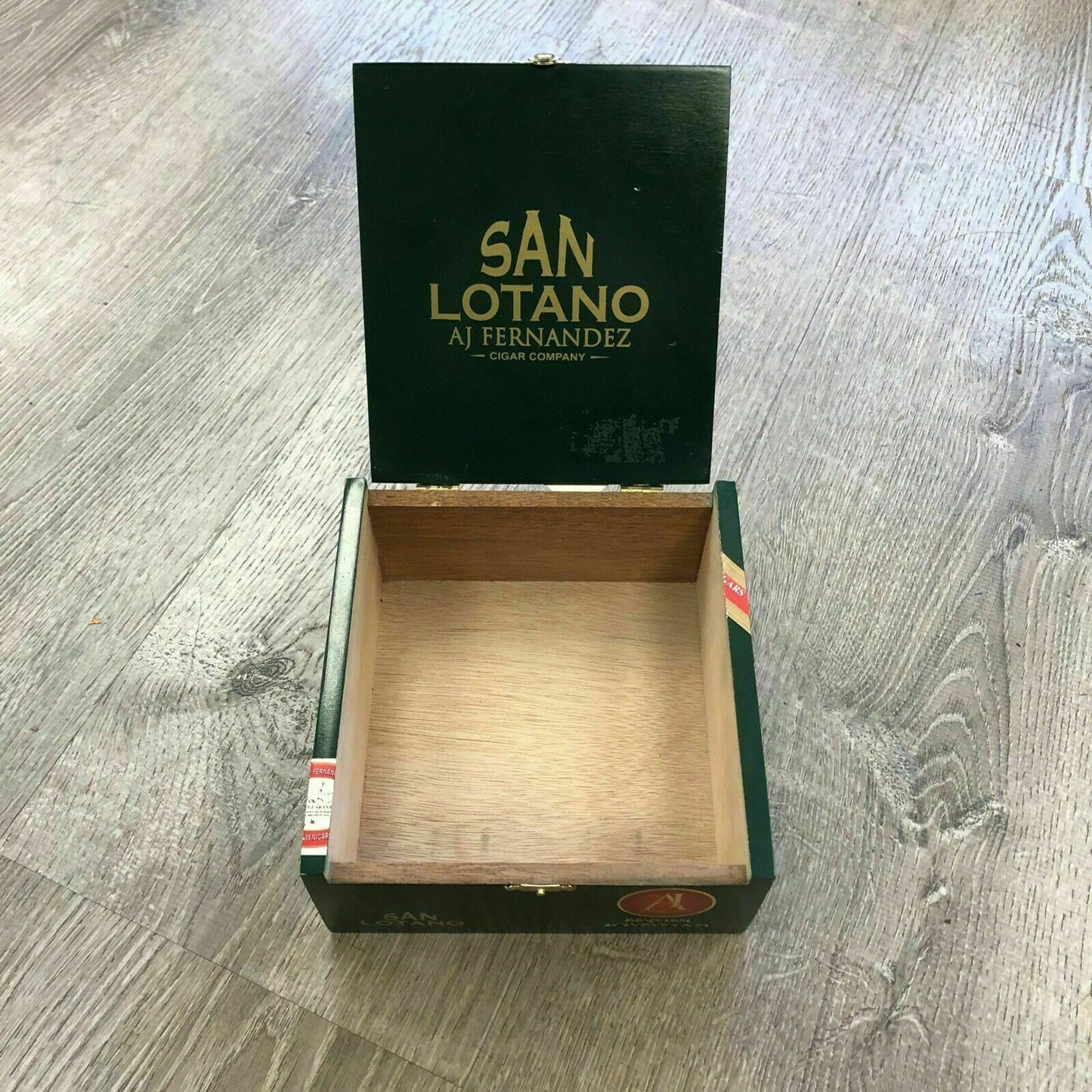 Aj Fernandez San Lotano Requim Toro Empty Wooden Cigar Box 6.75x7x3