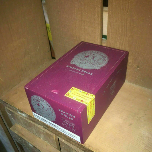 La Gloria Spanish Press Toro Empty Wooden Cigar Box 4.5x7x3