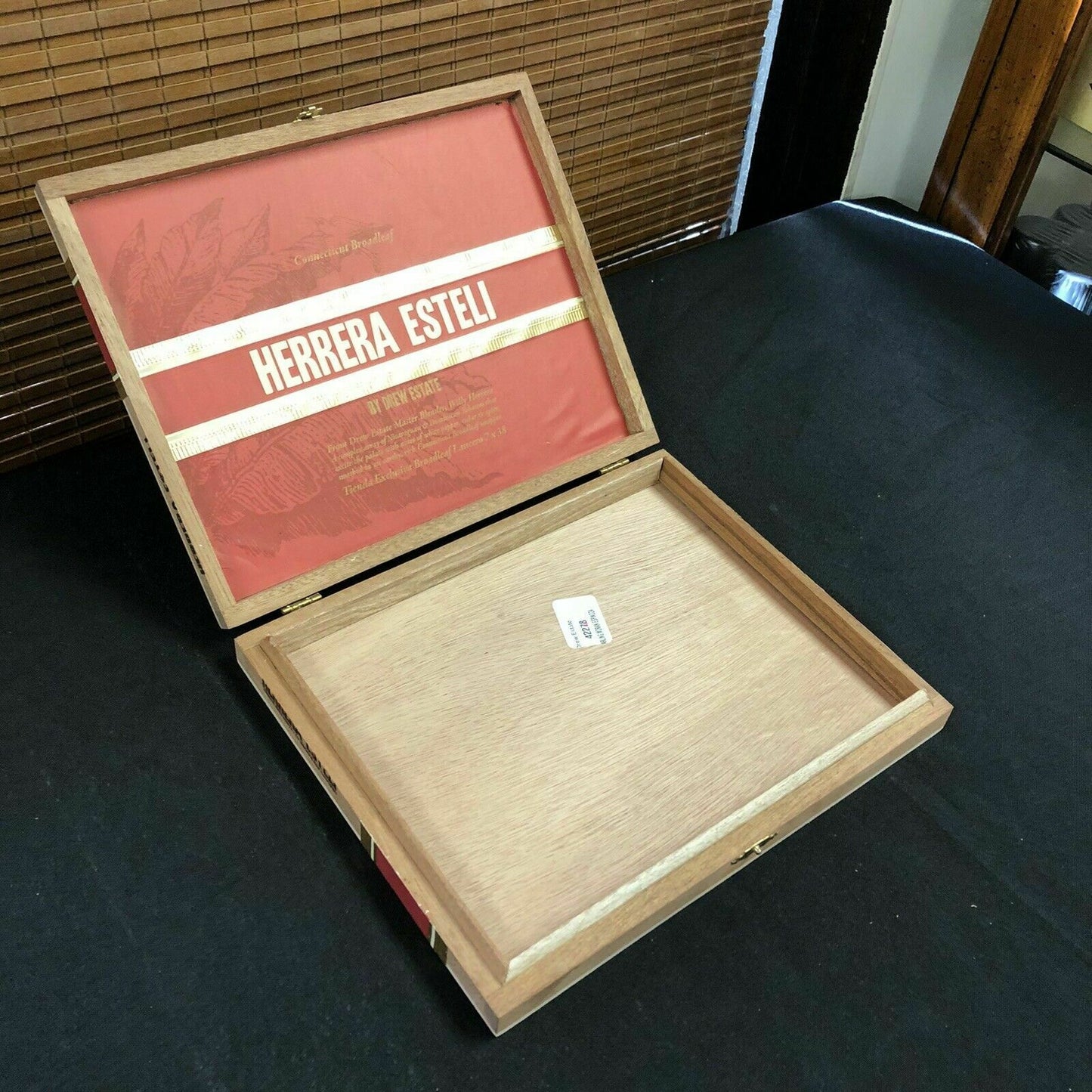 Herrera Esteli Lancero Empty Wooden Cigar Box 10x8x1