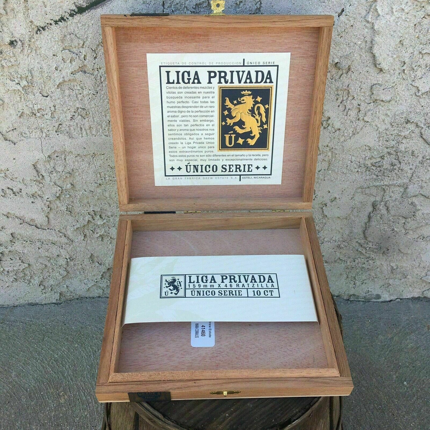 Liga Privada Ratzilla Empty Wooden Cigar Box 8.5x8x1.5