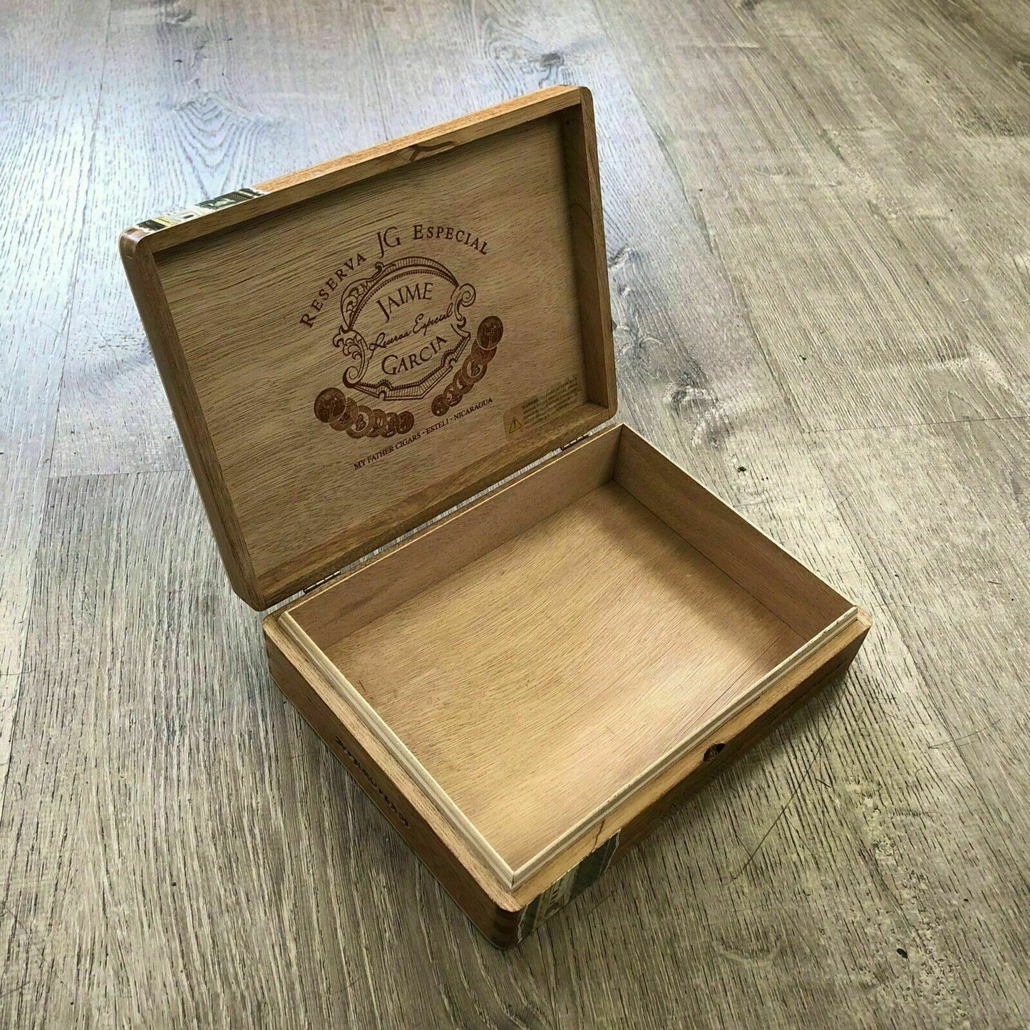 Jamie Garcia Toro Empty Wooden Cigar Box 9.5x7x2.25