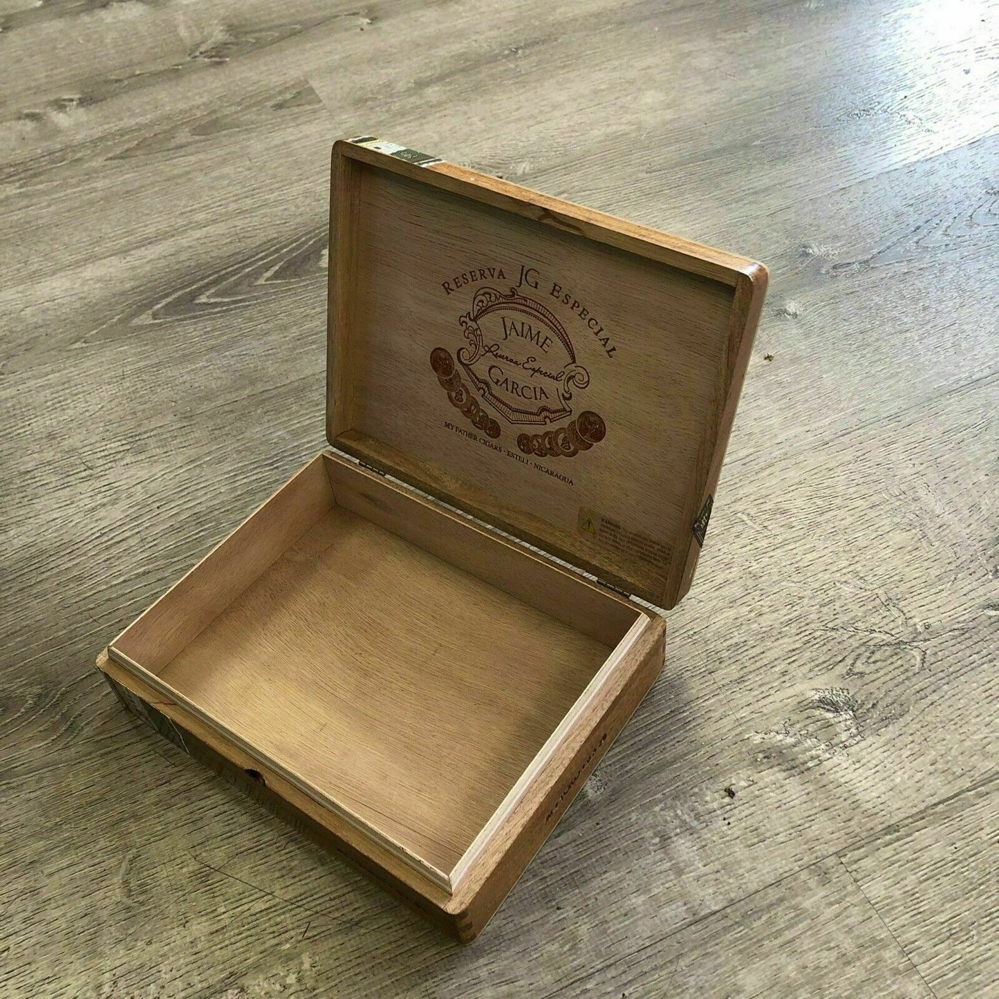 Jamie Garcia Toro Empty Wooden Cigar Box 9.5x7x2.25