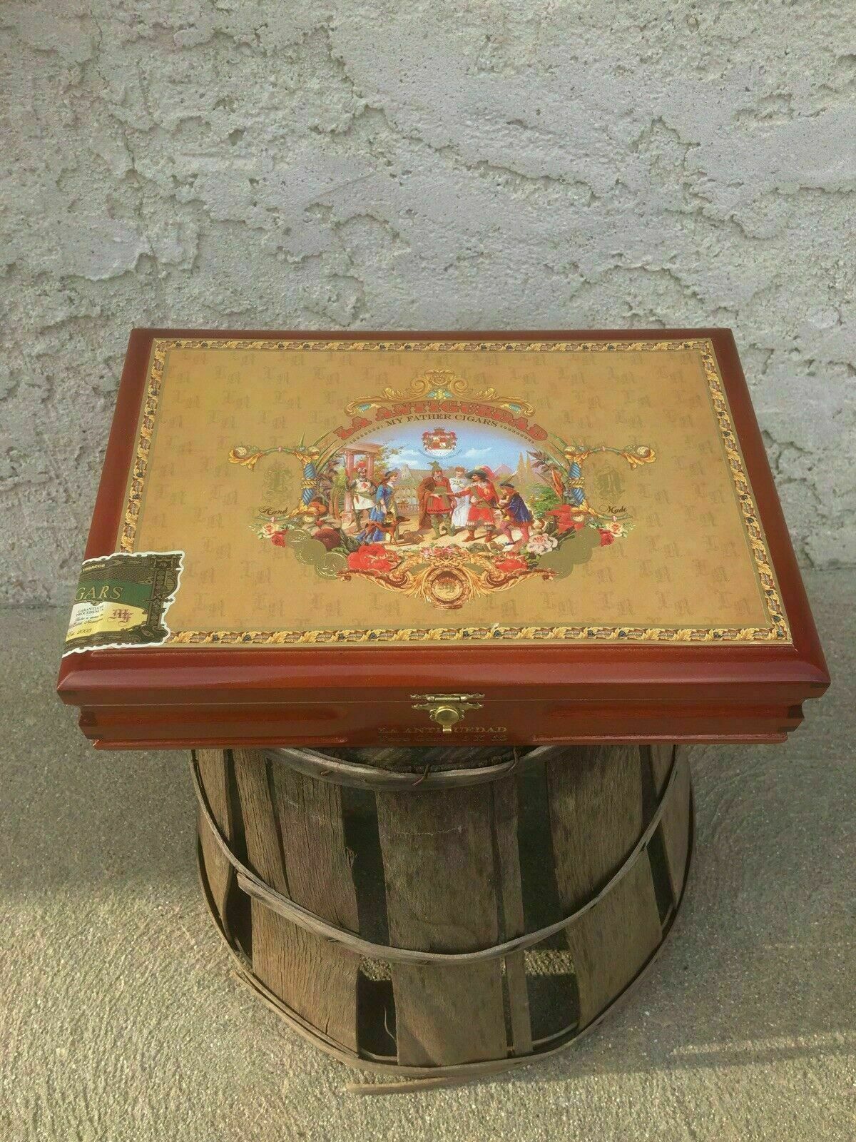 My Father Cigars La Antiguedad Toro Empty Wooden Cigar Box 9.25x6.75x2