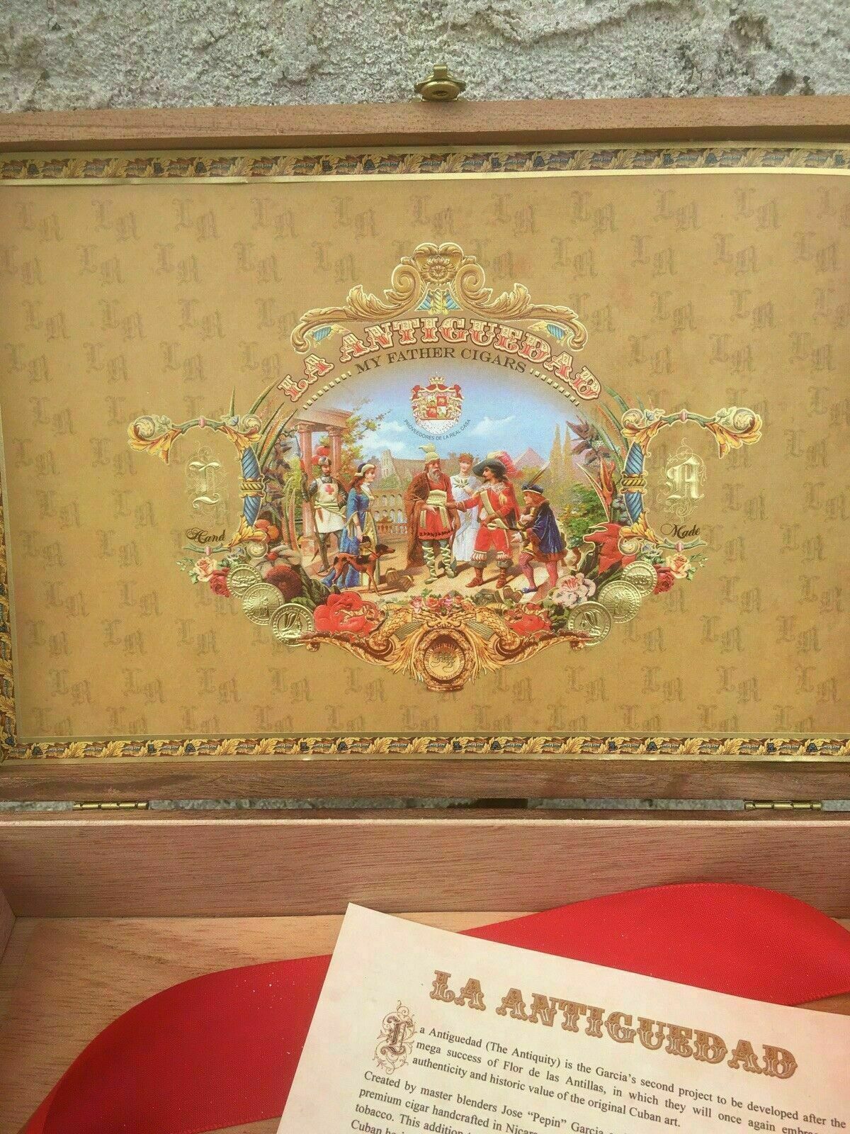 My Father Cigars La Antiguedad Toro Empty Wooden Cigar Box 9.25x6.75x2