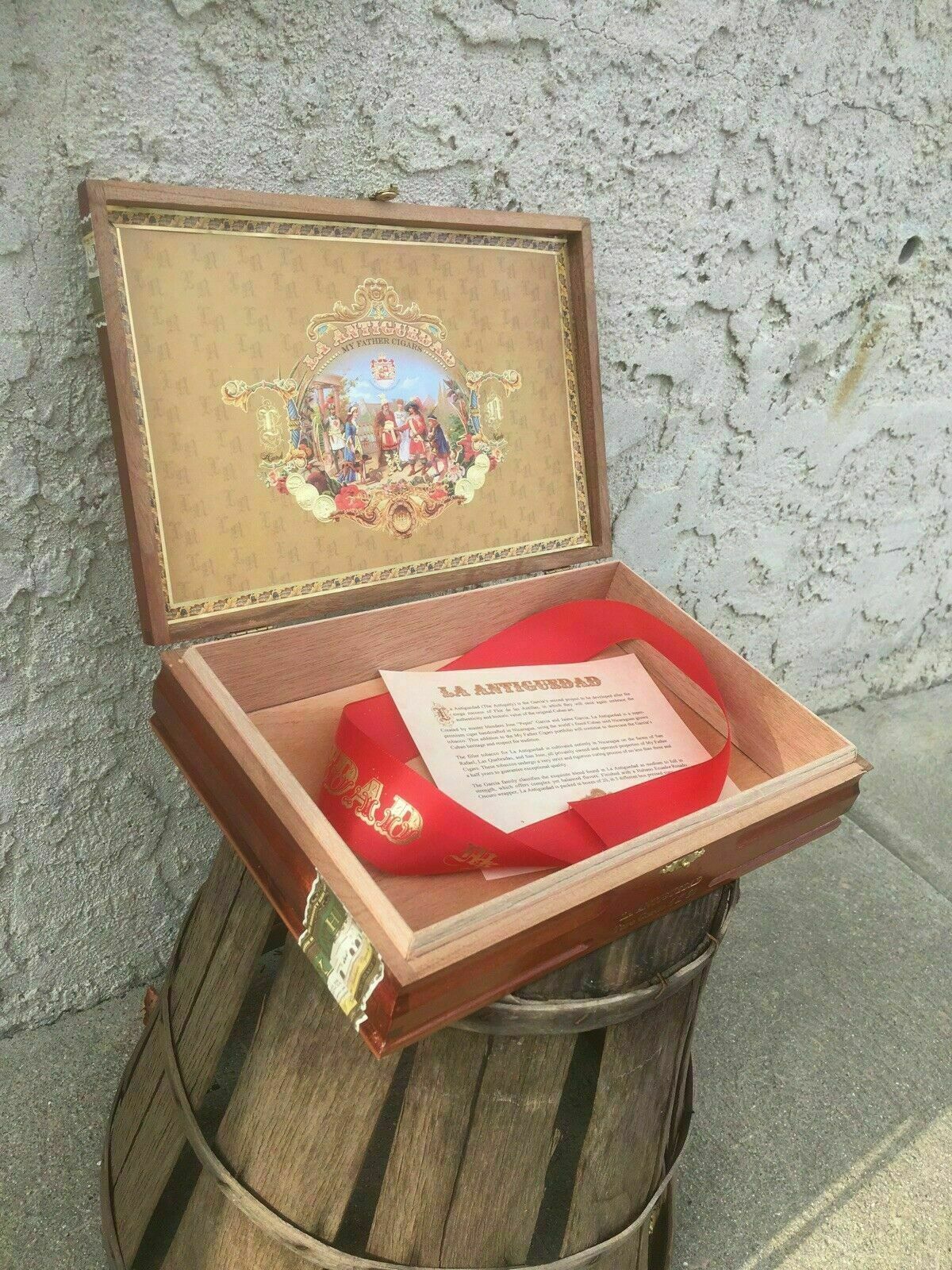 My Father Cigars La Antiguedad Toro Empty Wooden Cigar Box 9.25x6.75x2