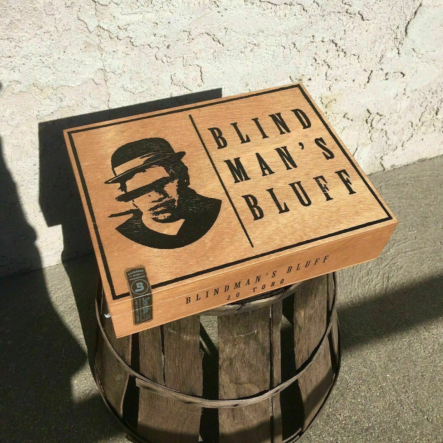 Blind Man’s Bluff Toro Empty Wooden Cigar Box 9x7x2