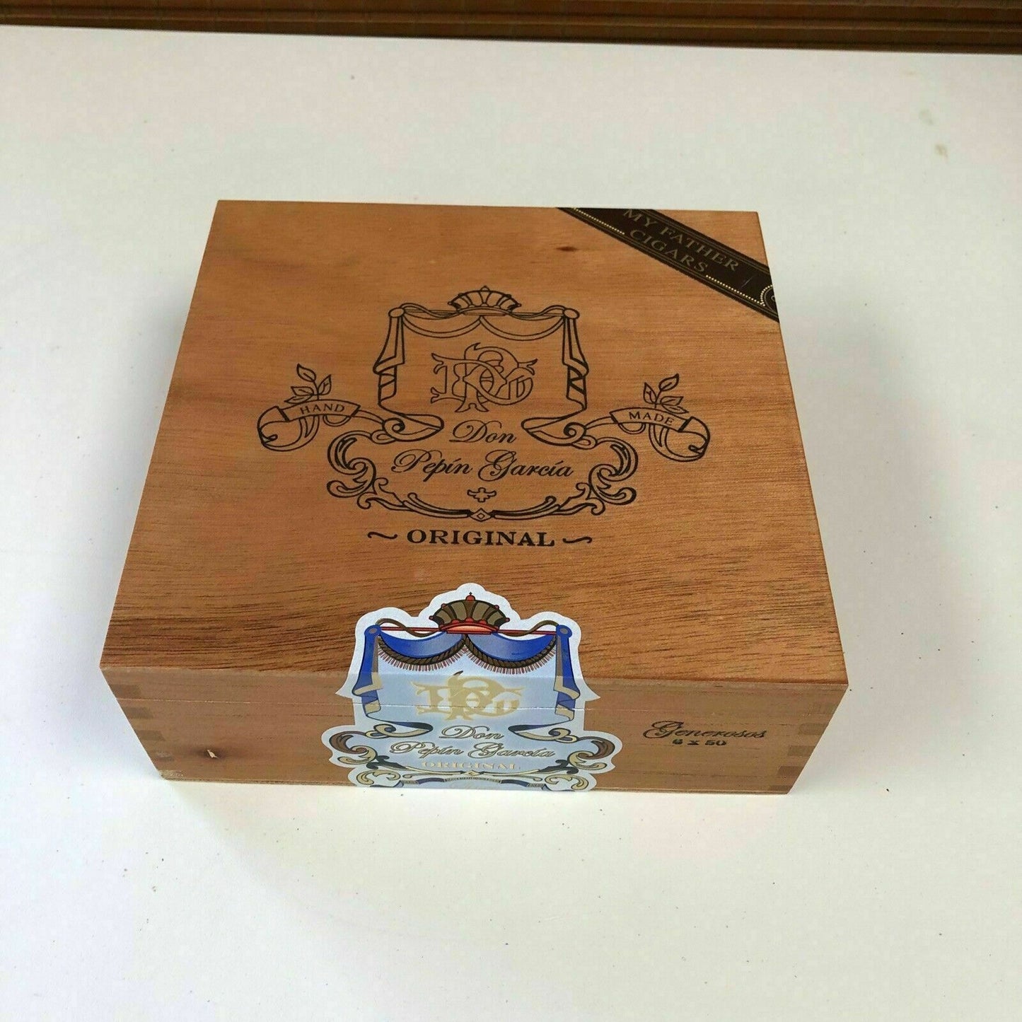 Don Pepin Garcia Original Invictos Empty Wooden Cigar Box 7x6x3