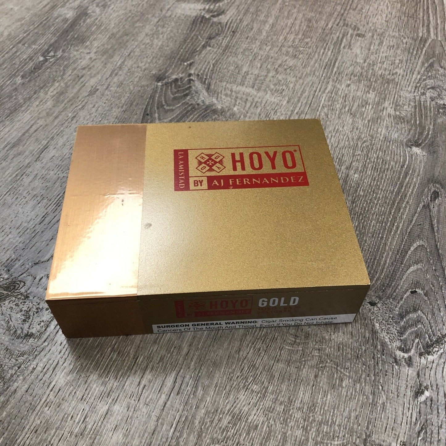 Hoyo De Monterrey Gold Toro Empty Wooden Cigar Box 8x6.75x2