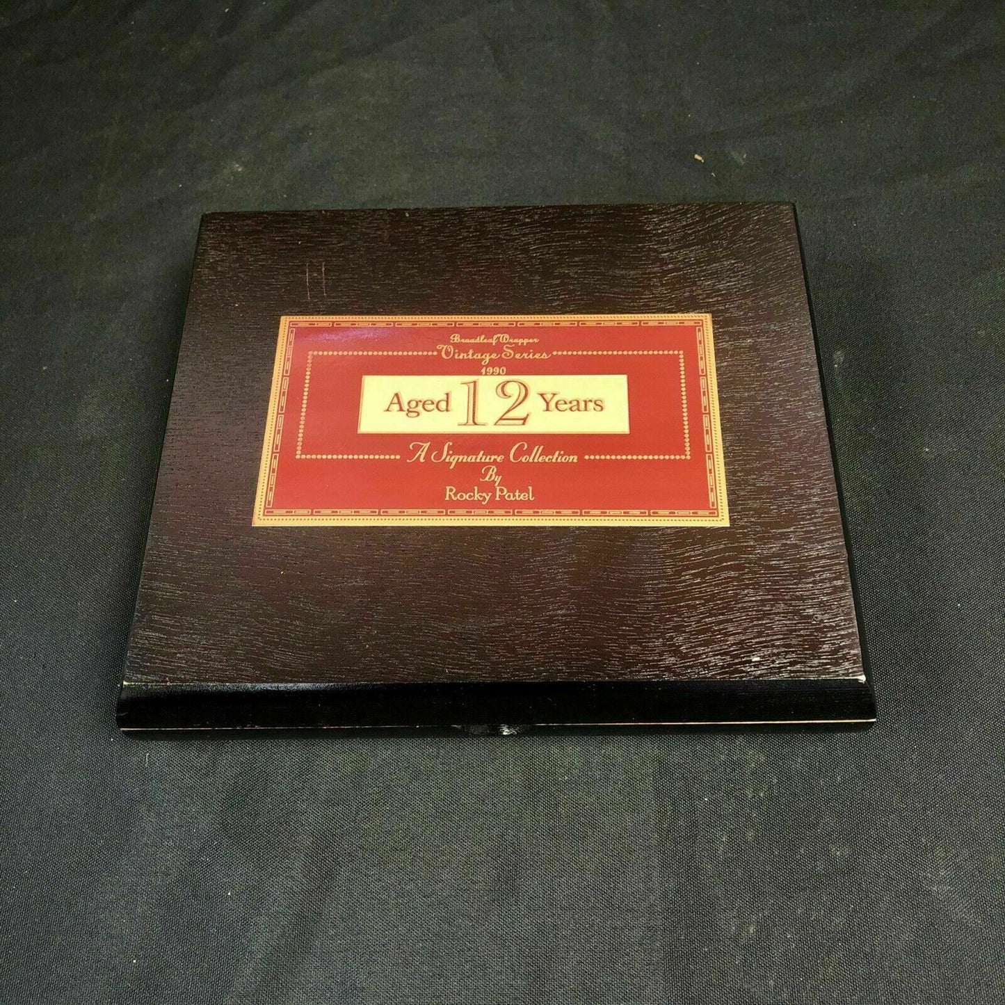Rocky Patel Vintage Series 1990 Robusto Empty Wooden Cigar Box 8.5x6.5x2