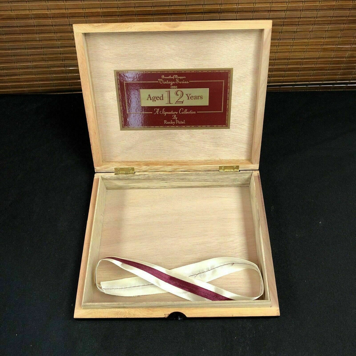 Rocky Patel Vintage Series 1990 Robusto Empty Wooden Cigar Box 8.5x6.5x2