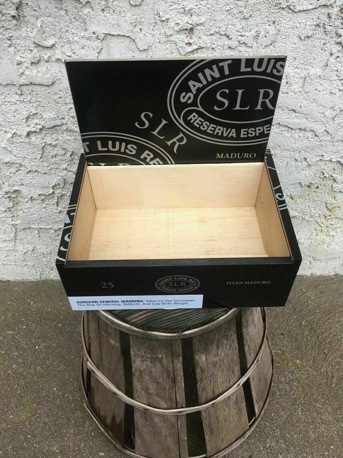 Saint Luis Rey Titan Maduro Empty Wooden Cigar Box 9.25x7x3.25