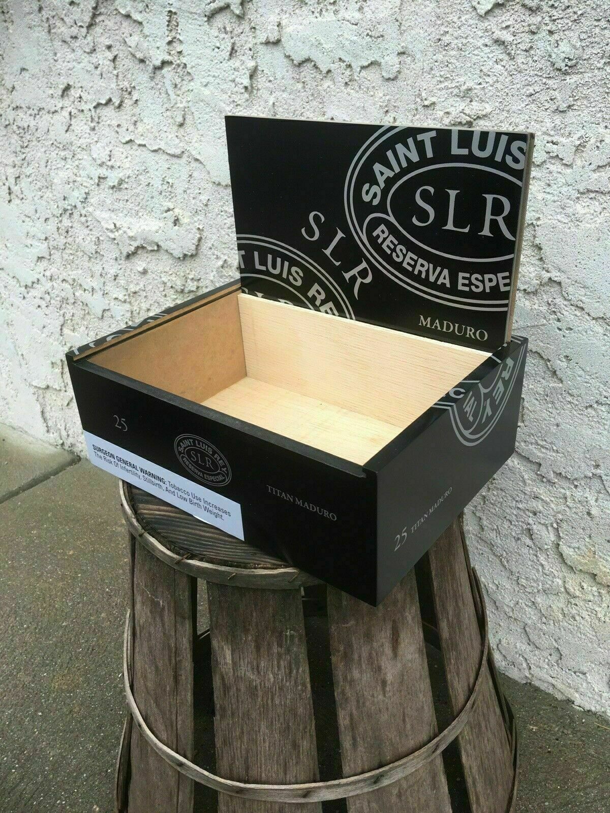 Saint Luis Rey Titan Maduro Empty Wooden Cigar Box 9.25x7x3.25