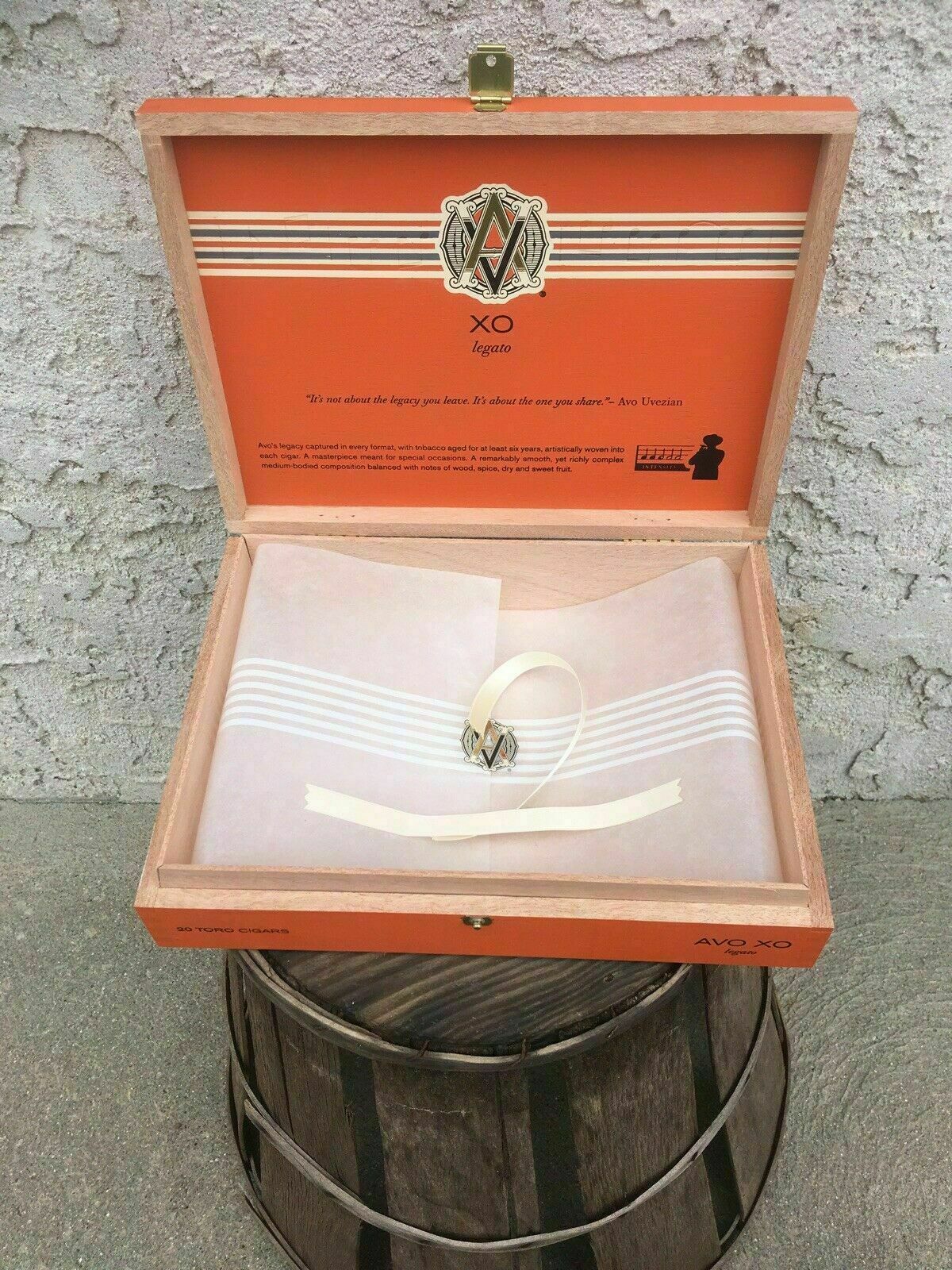 Avo Xo Intermezzo Empty Wooden Cigar Box 9x6x2