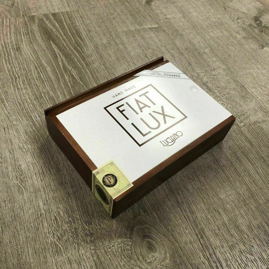 Fiat Lux Intuitions Empty Wooden Cigar Box 9.25x6x2