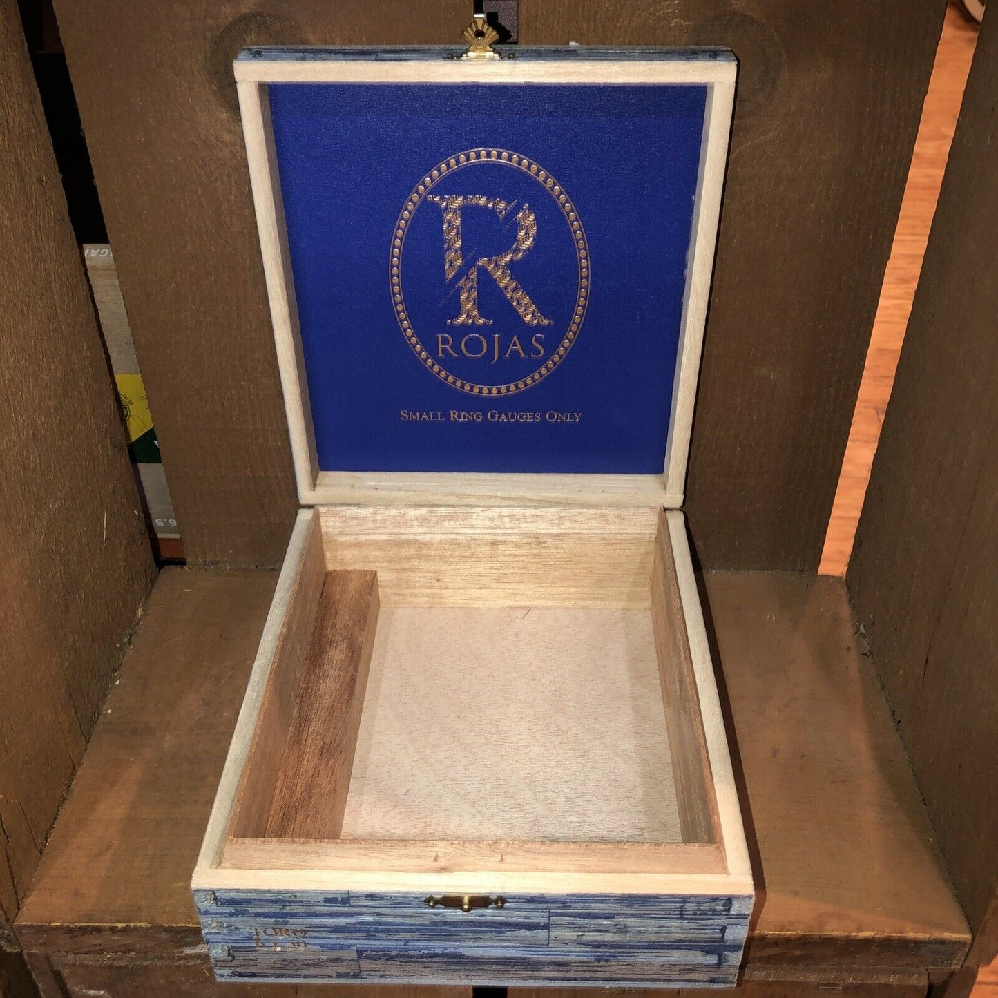 Rojas Corona Empty Wooden Cigar Box 6x7.25x2.75