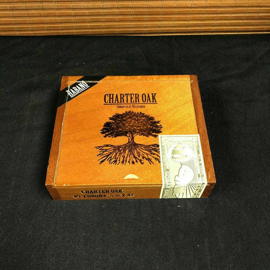 Charter Oak Hab Corona Empty Wooden Cigar Box 7x6x1.5