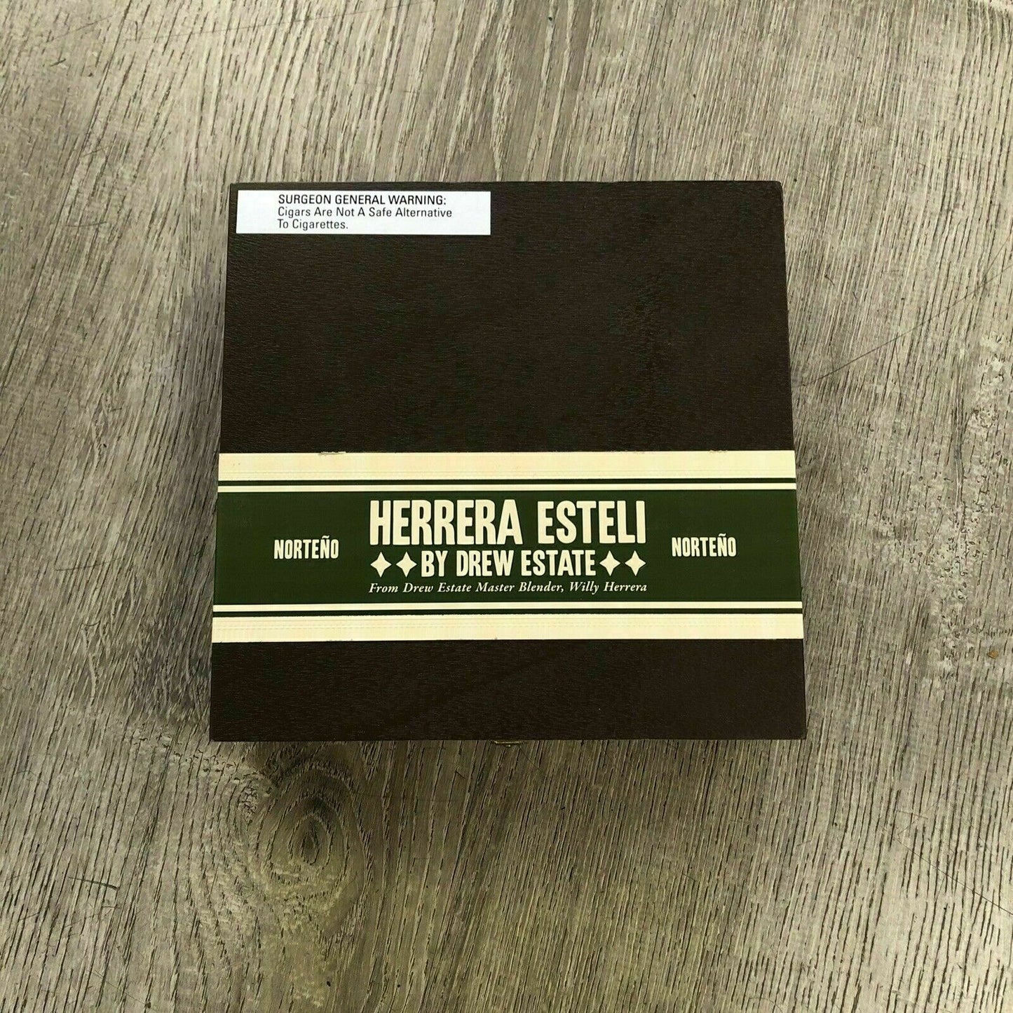 Herrera Esteli Norteno Lonsdale Empty Wooden Cigar Box 7.5x8x2.5