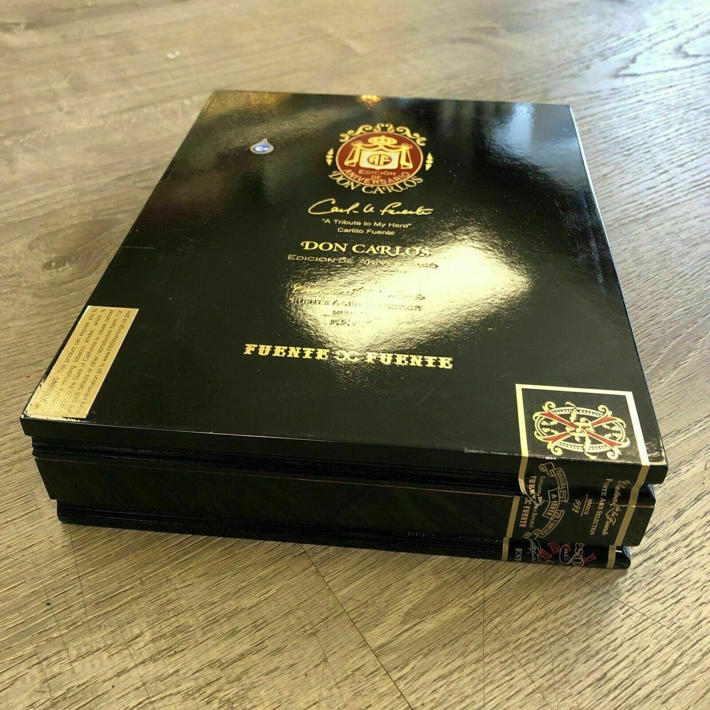 Arturo Fuente Don Carlos Anniversary Robusto Empty Wooden Cigar Box 7.5x10.25x2