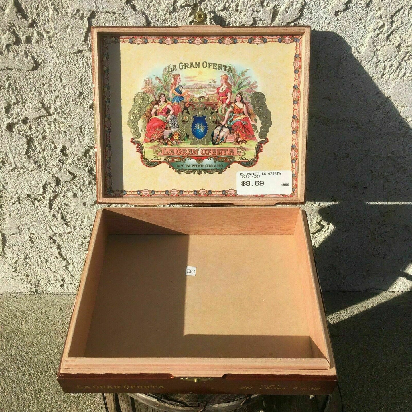 My Father Cigars La Gran Oferta Toro Empty Wooden Cigar Box 8.75x7x2