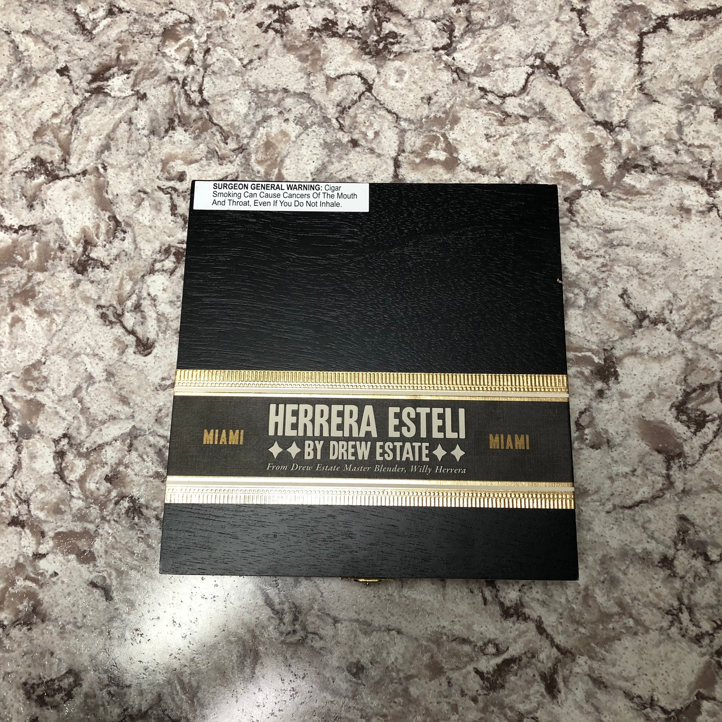 Herrera Esteli Miami Lonsdale Empty Wooden Cigar Box 7.5x7.75x1