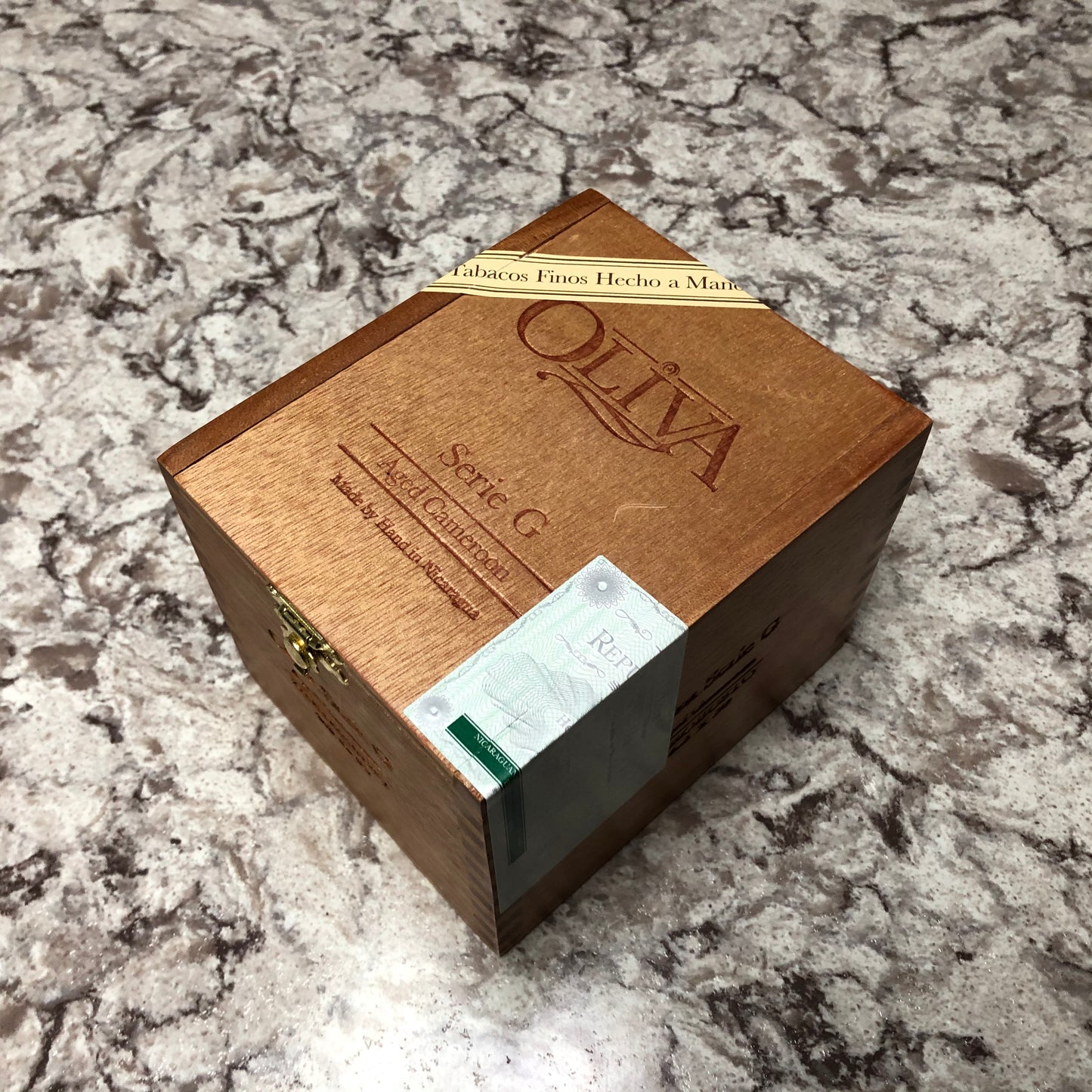 Oliva Serie G Robusto Empty Wooden Cigar Box 4.5x5.25x4